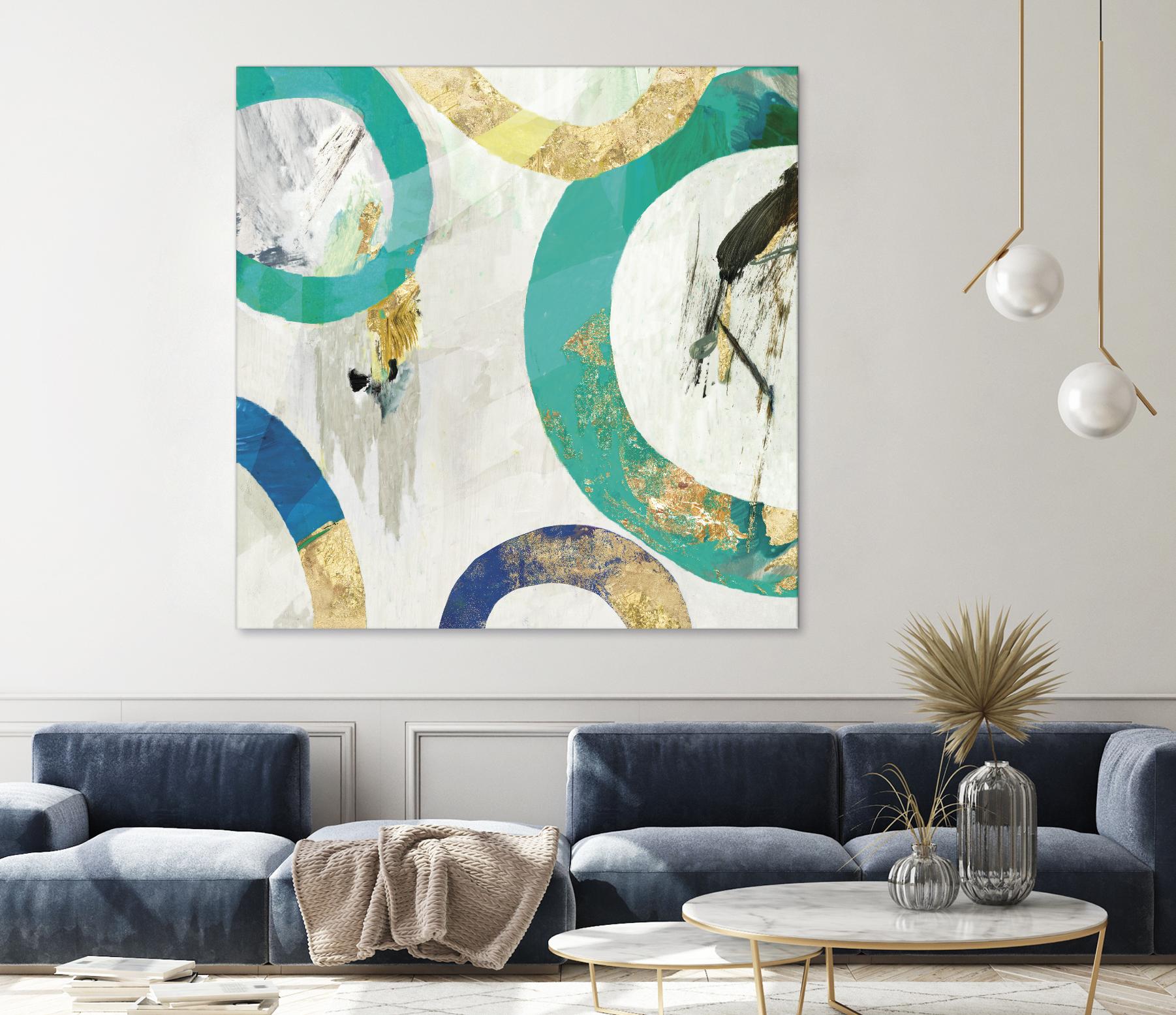 Green Rings II by Tom Reeves on GIANT ART - green abstract