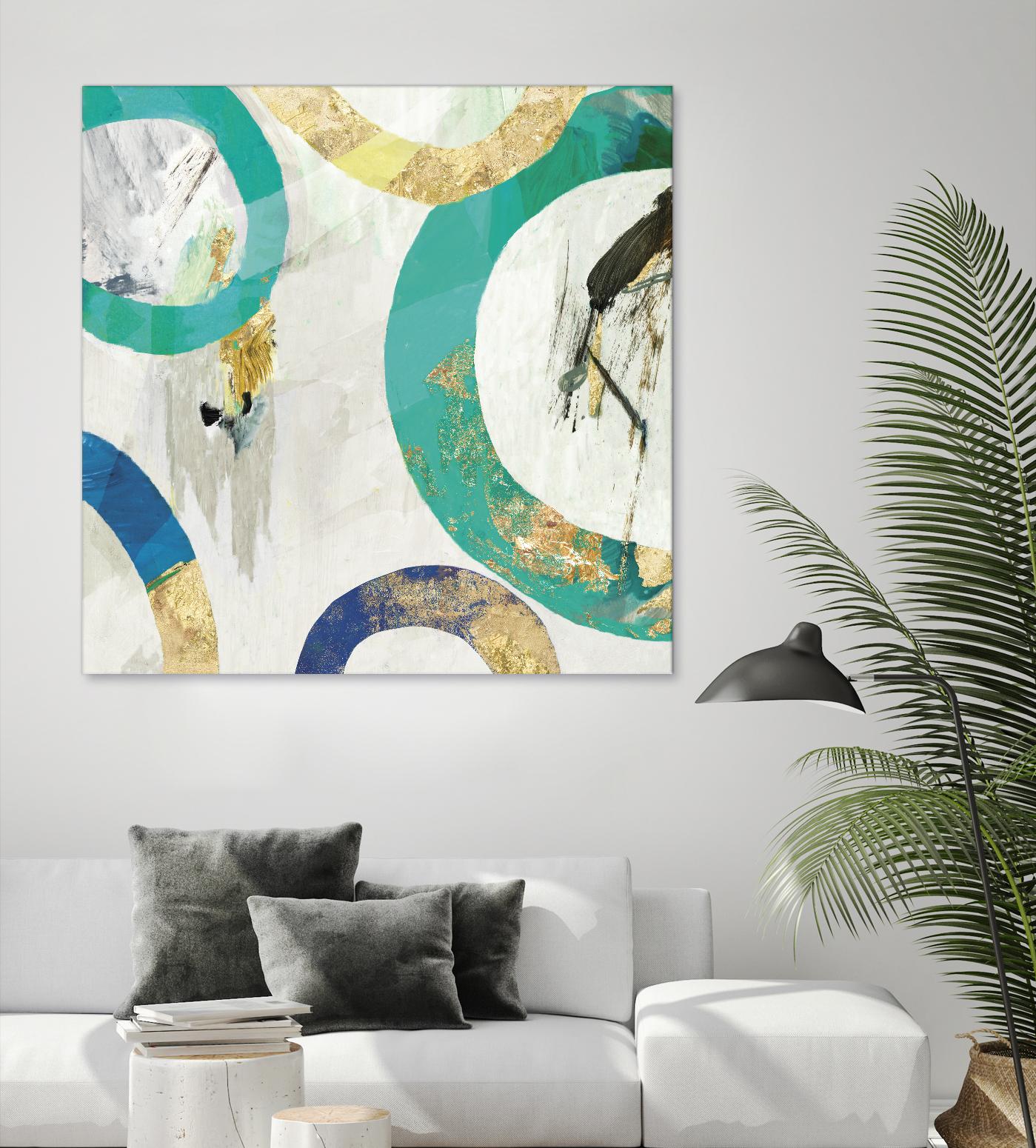 Green Rings II by Tom Reeves on GIANT ART - green abstract