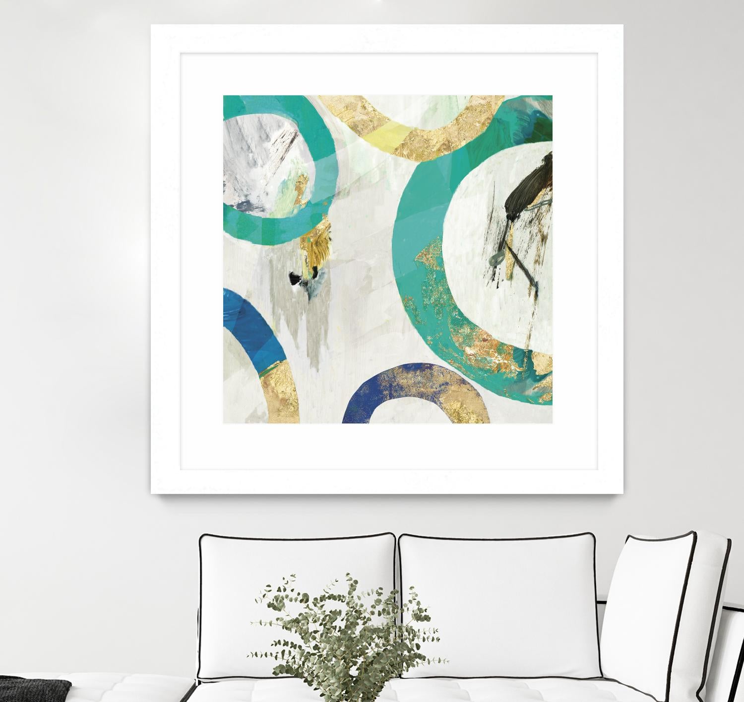 Green Rings II by Tom Reeves on GIANT ART - green abstract