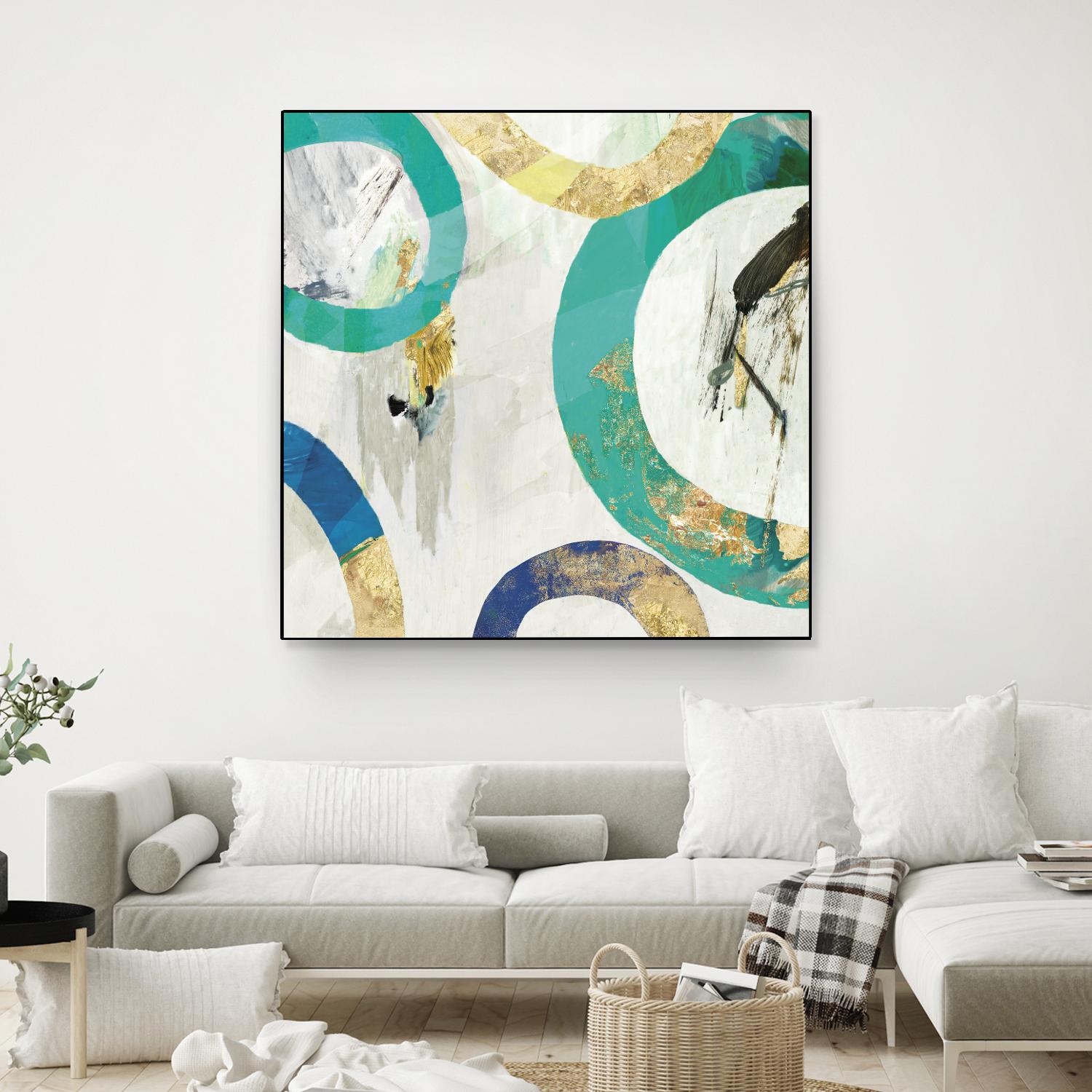 Green Rings II by Tom Reeves on GIANT ART - green abstract