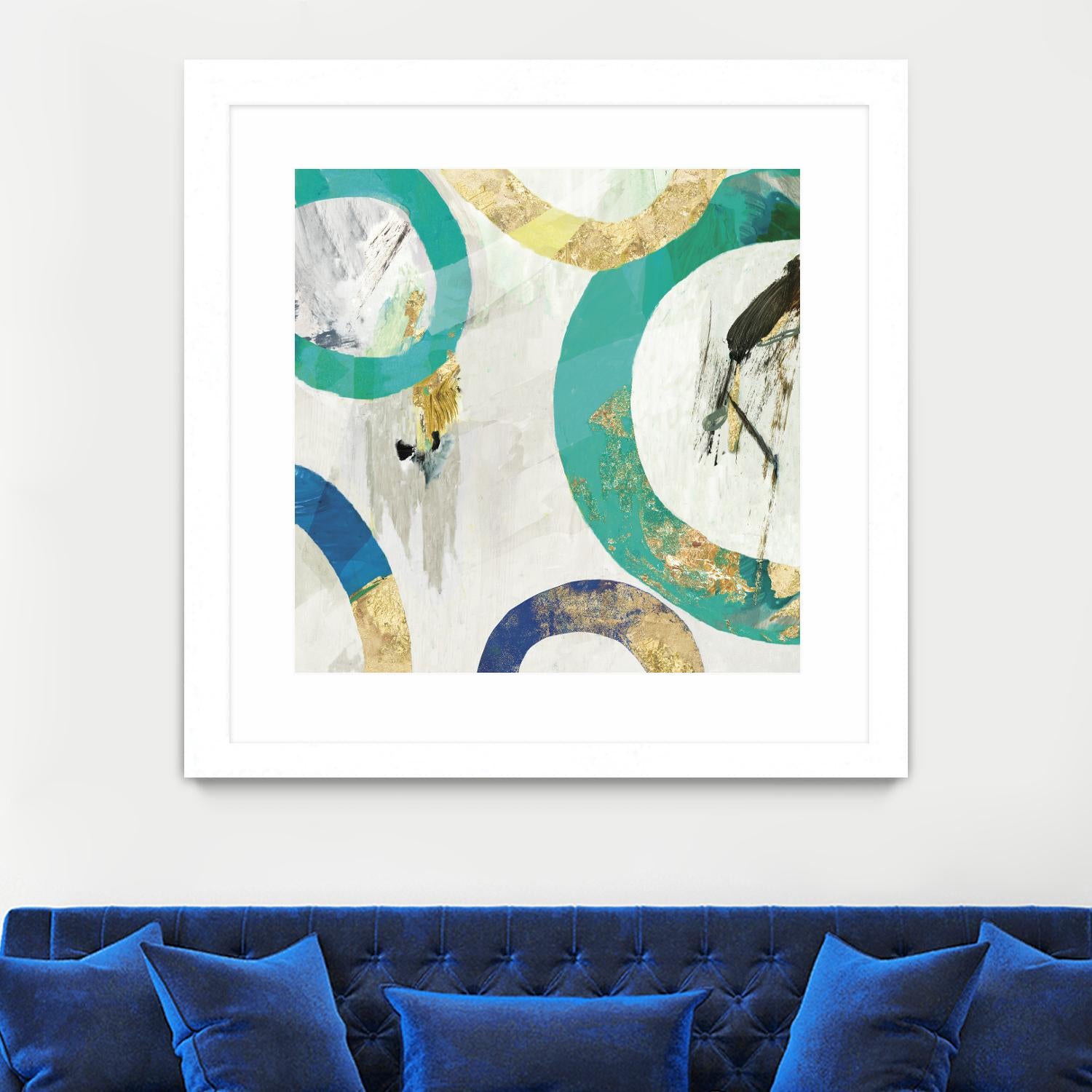 Green Rings II by Tom Reeves on GIANT ART - green abstract