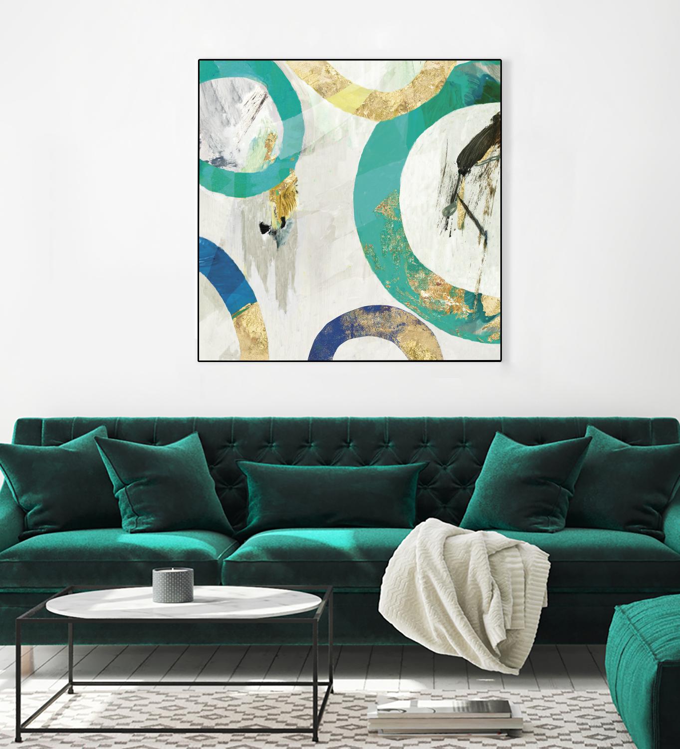 Green Rings II by Tom Reeves on GIANT ART - green abstract