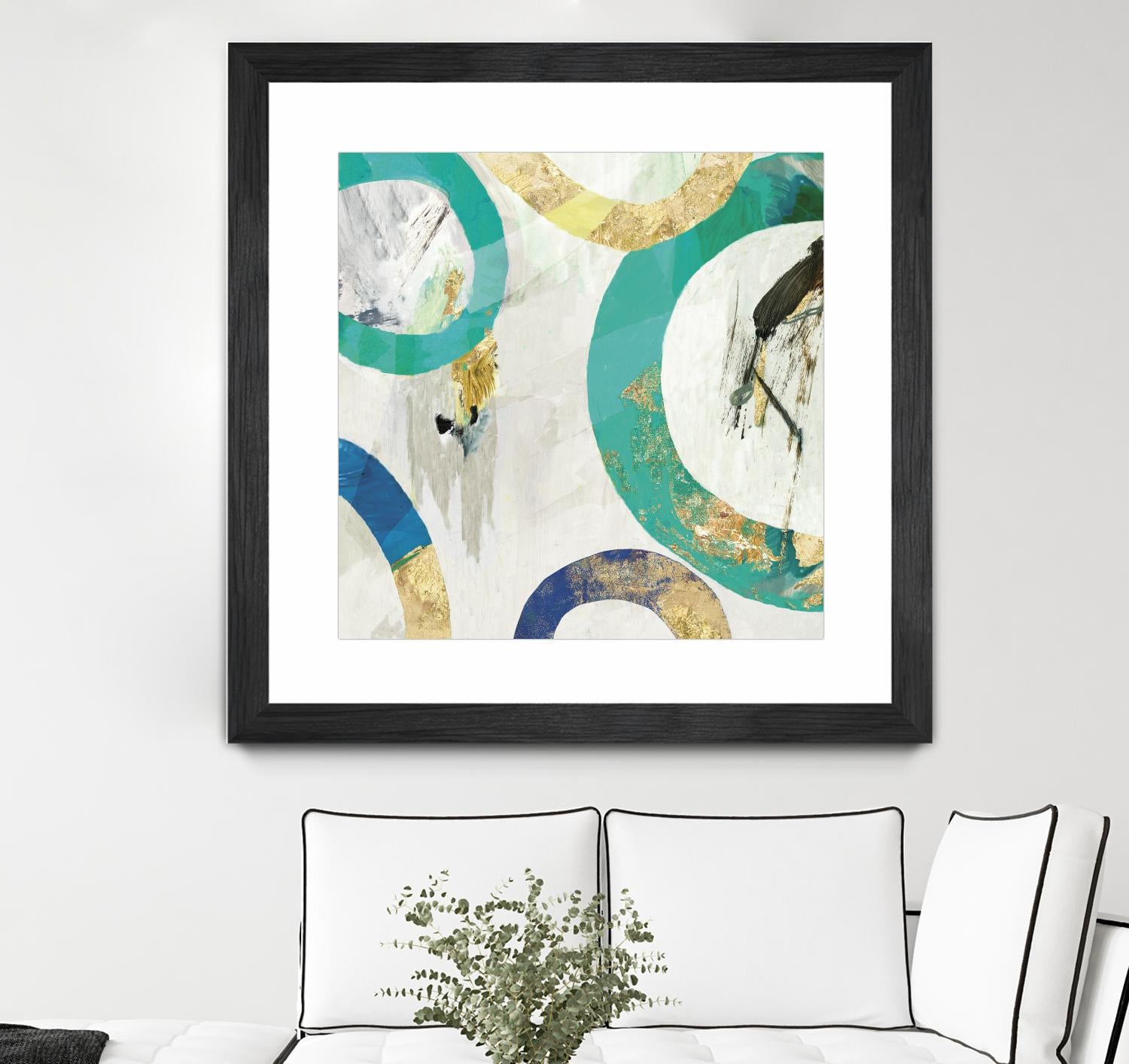 Green Rings II by Tom Reeves on GIANT ART - green abstract