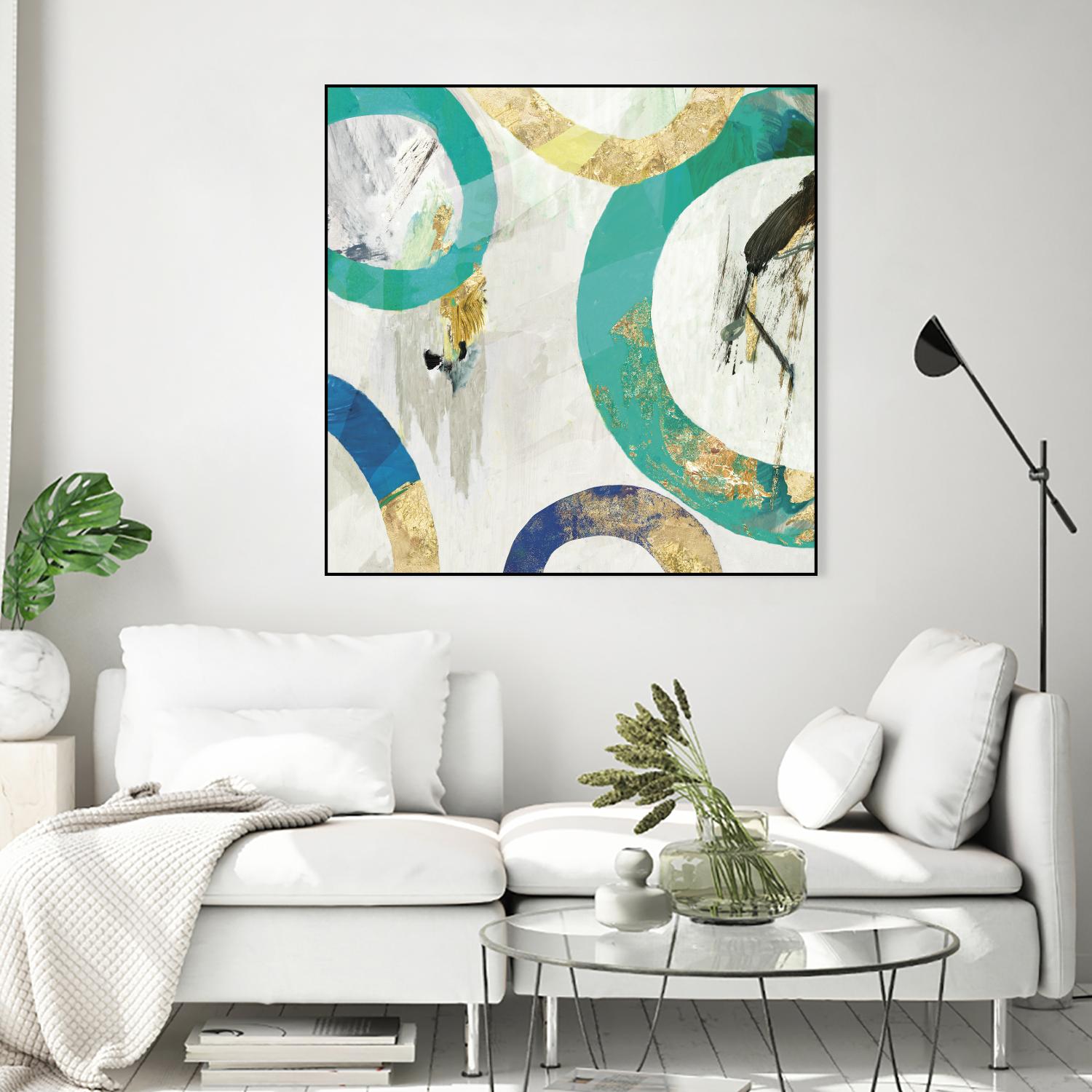 Green Rings II by Tom Reeves on GIANT ART - green abstract