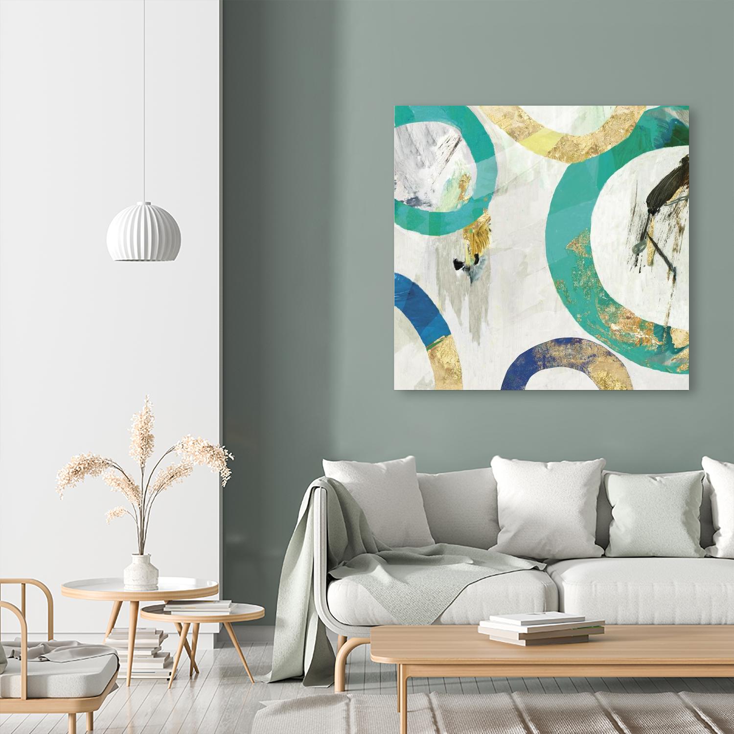 Green Rings II by Tom Reeves on GIANT ART - green abstract