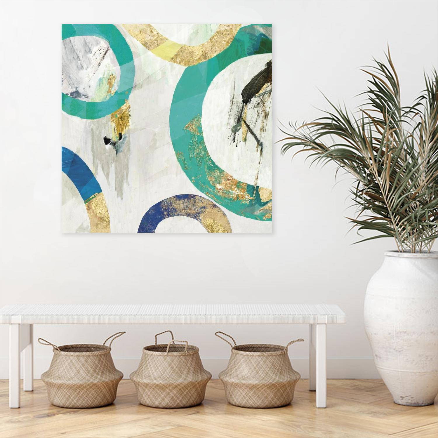 Green Rings II by Tom Reeves on GIANT ART - green abstract