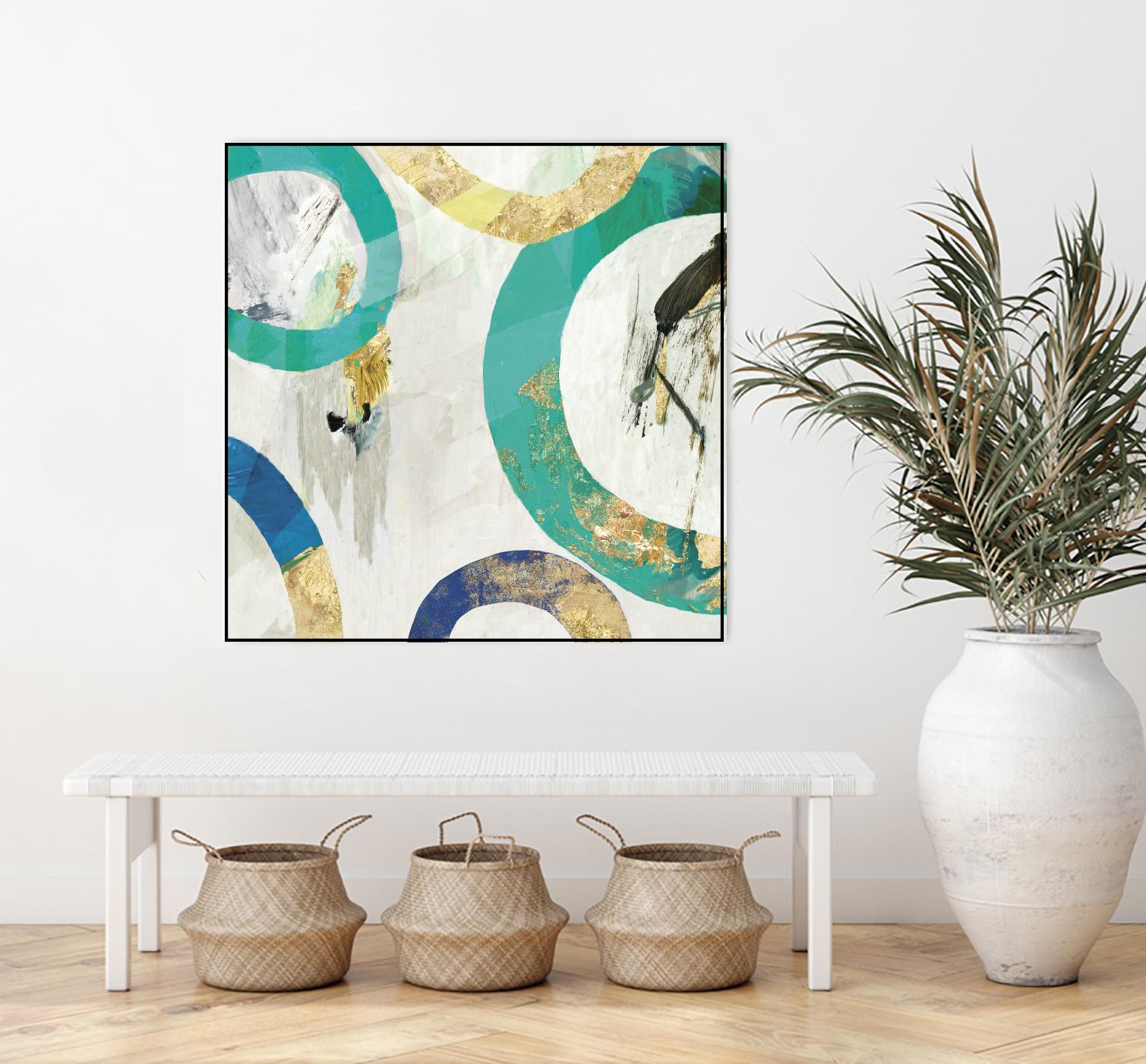 Green Rings II by Tom Reeves on GIANT ART - green abstract