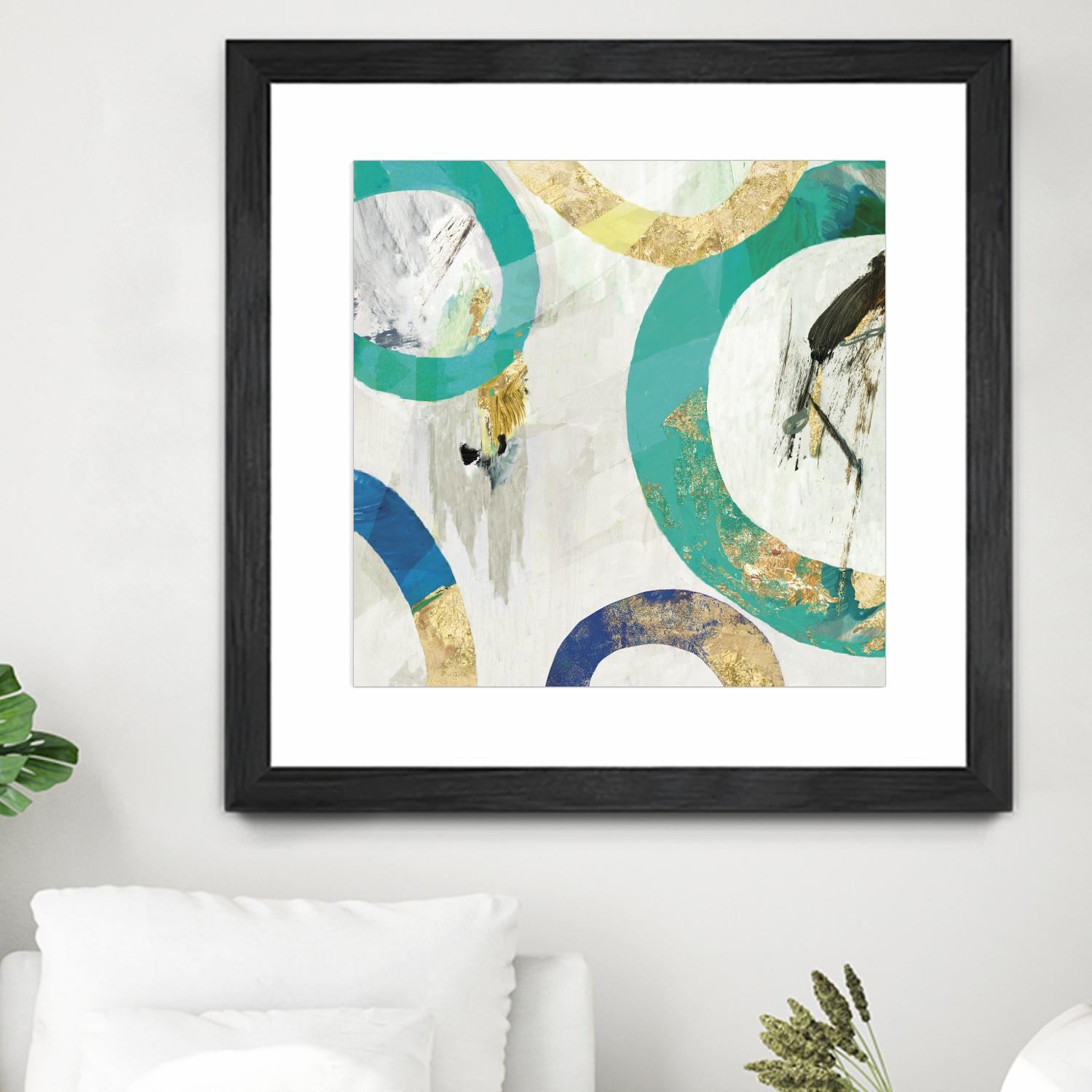 Green Rings II by Tom Reeves on GIANT ART - green abstract