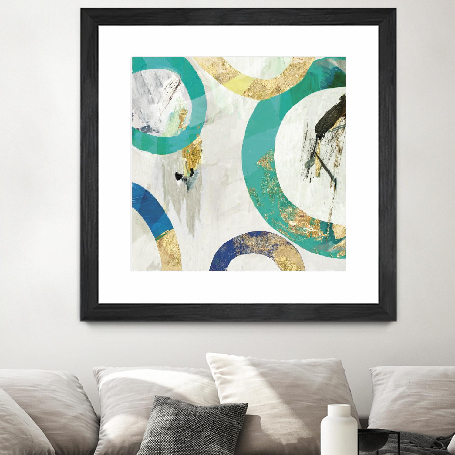 Green Rings II by Tom Reeves on GIANT ART - green abstract