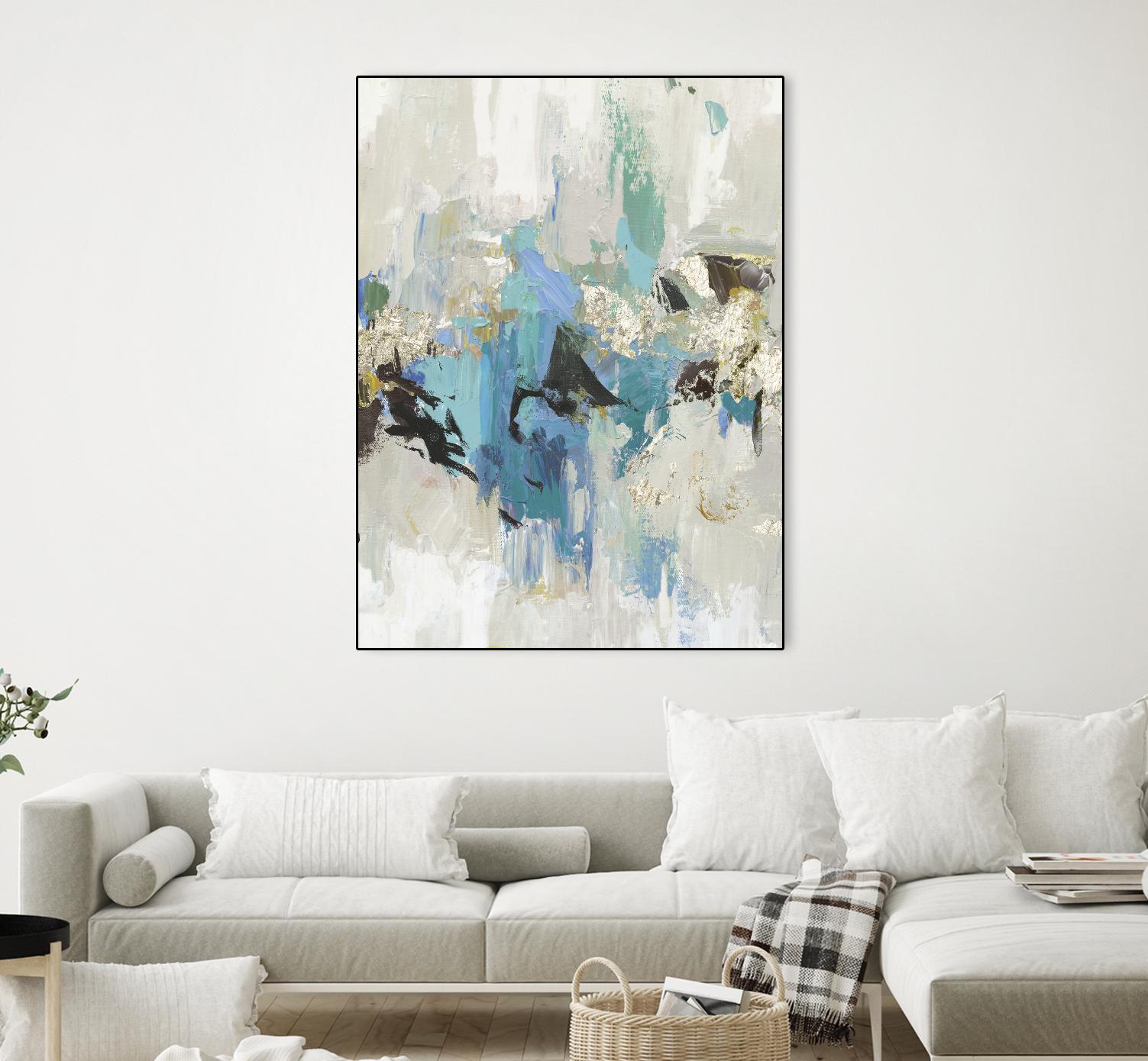 Blue Silver I by Tom Reeves on GIANT ART - white abstract