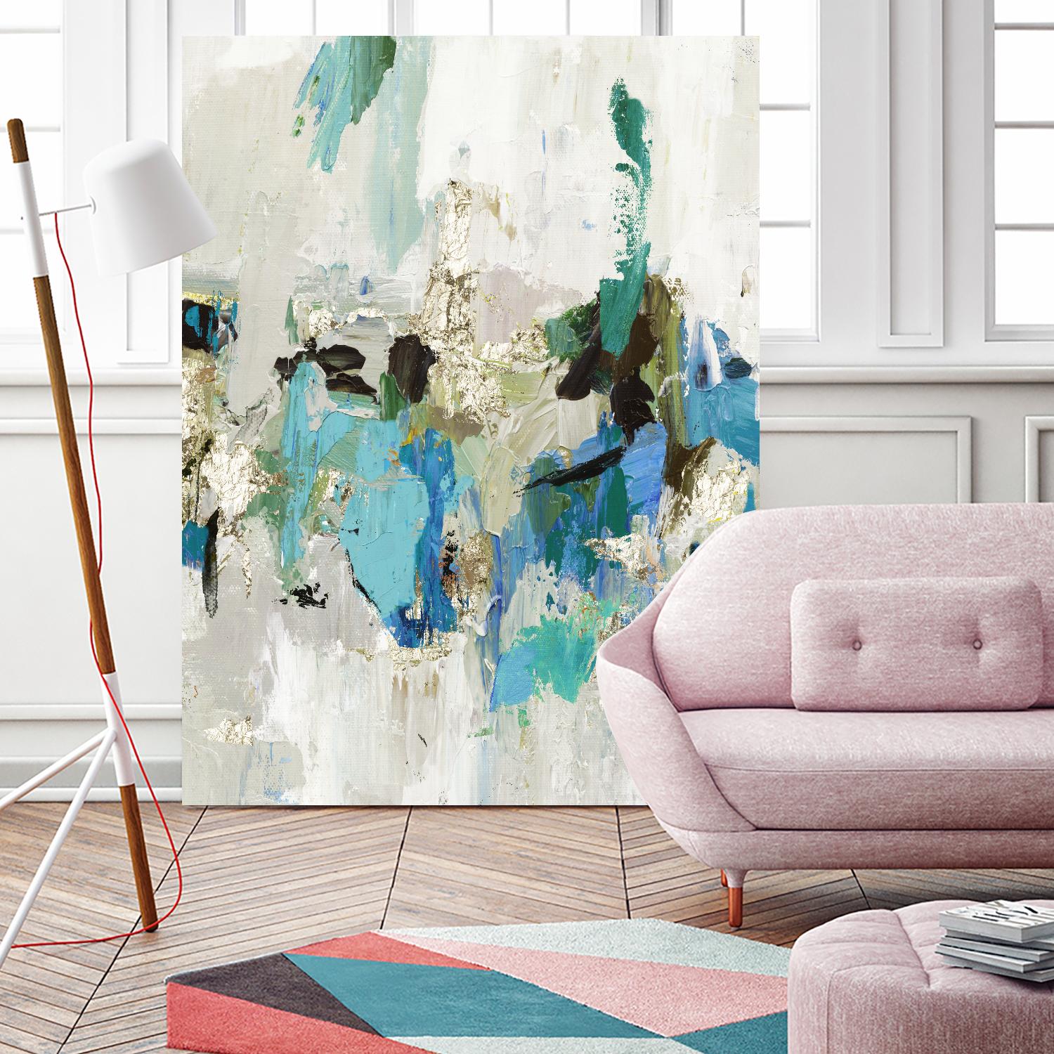 Blue Silver II by Tom Reeves on GIANT ART - blue abstract