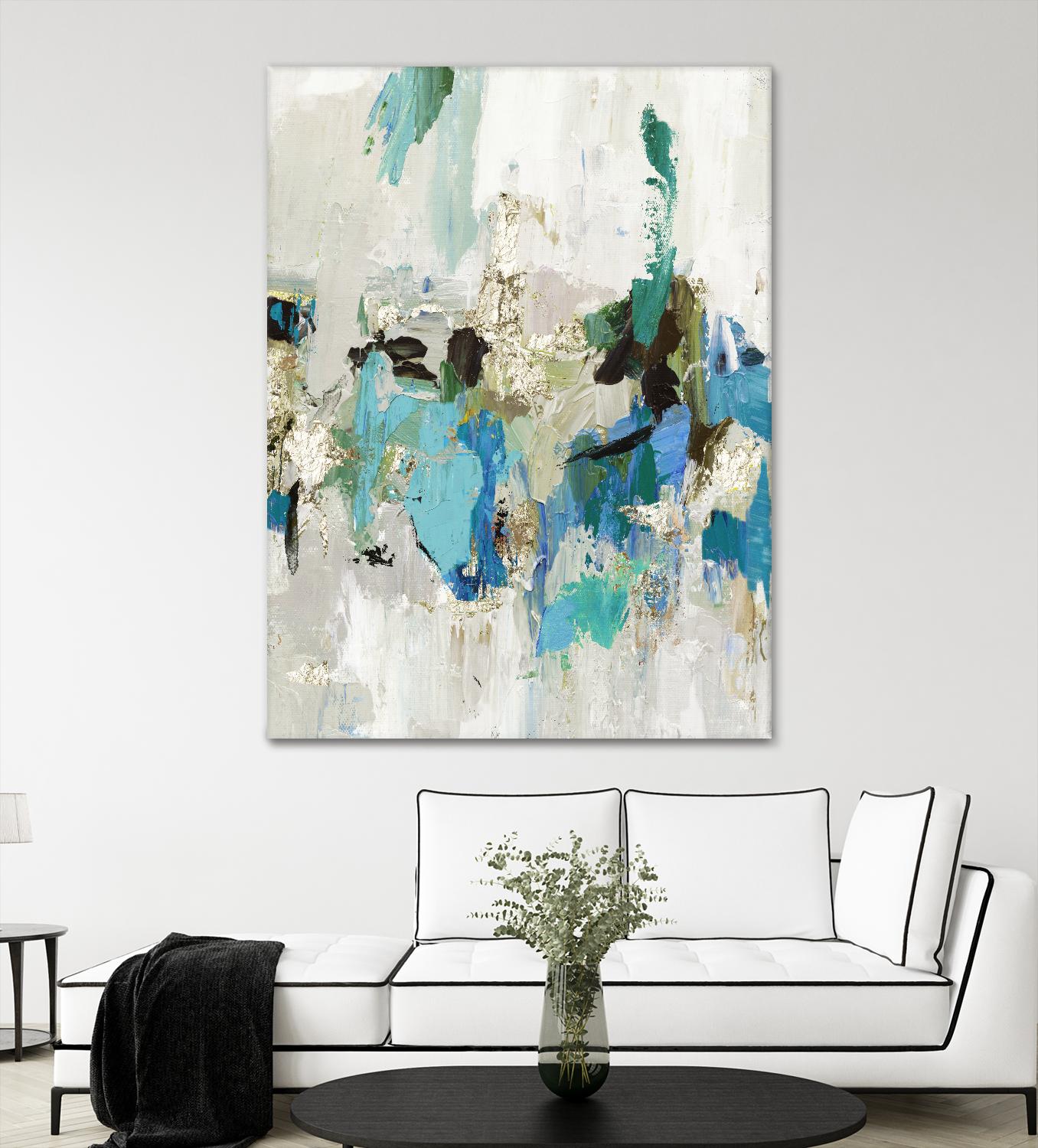 Blue Silver II by Tom Reeves on GIANT ART - blue abstract