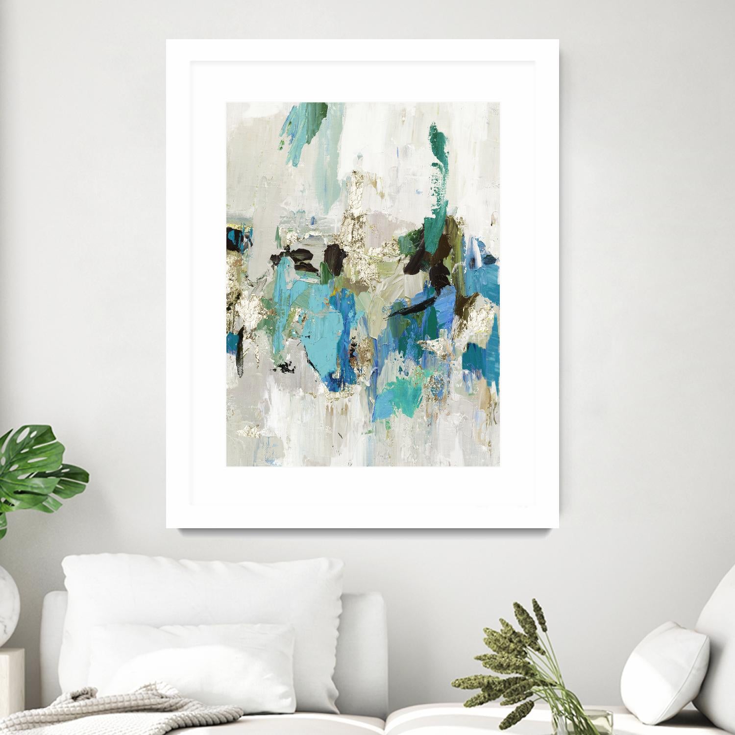 Blue Silver II by Tom Reeves on GIANT ART - blue abstract