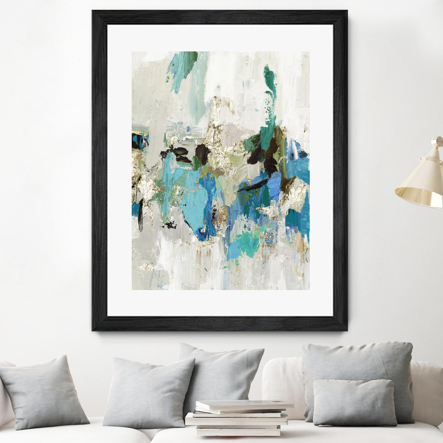 Blue Silver II by Tom Reeves on GIANT ART - blue abstract