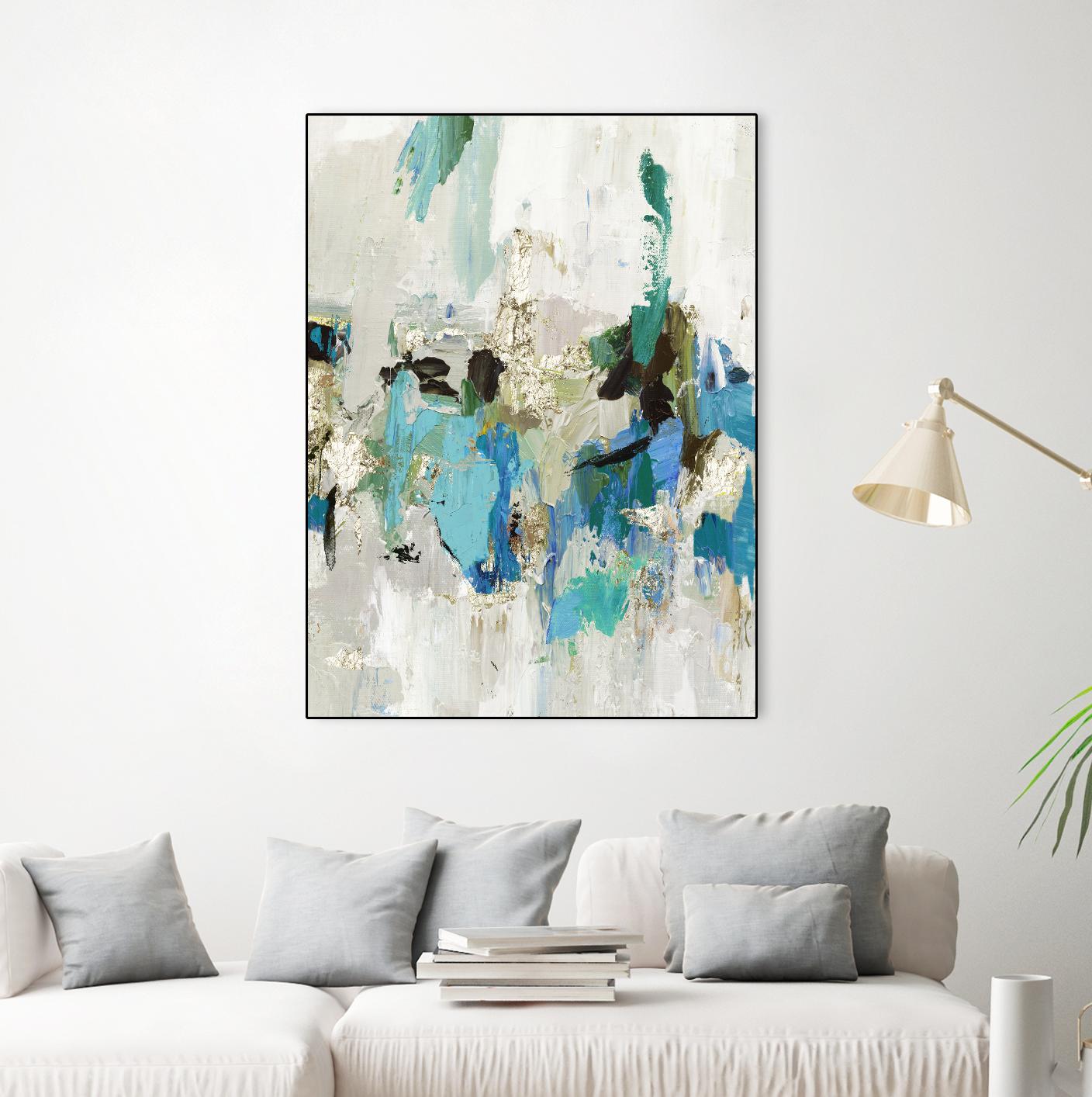 Blue Silver II by Tom Reeves on GIANT ART - blue abstract