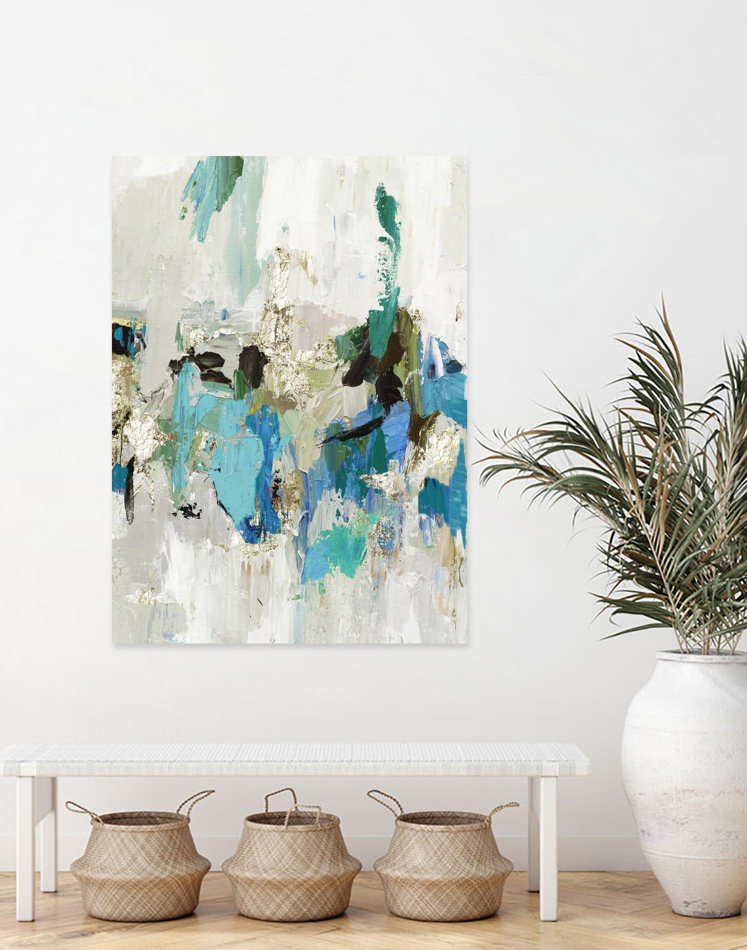 Blue Silver II by Tom Reeves on GIANT ART - blue abstract