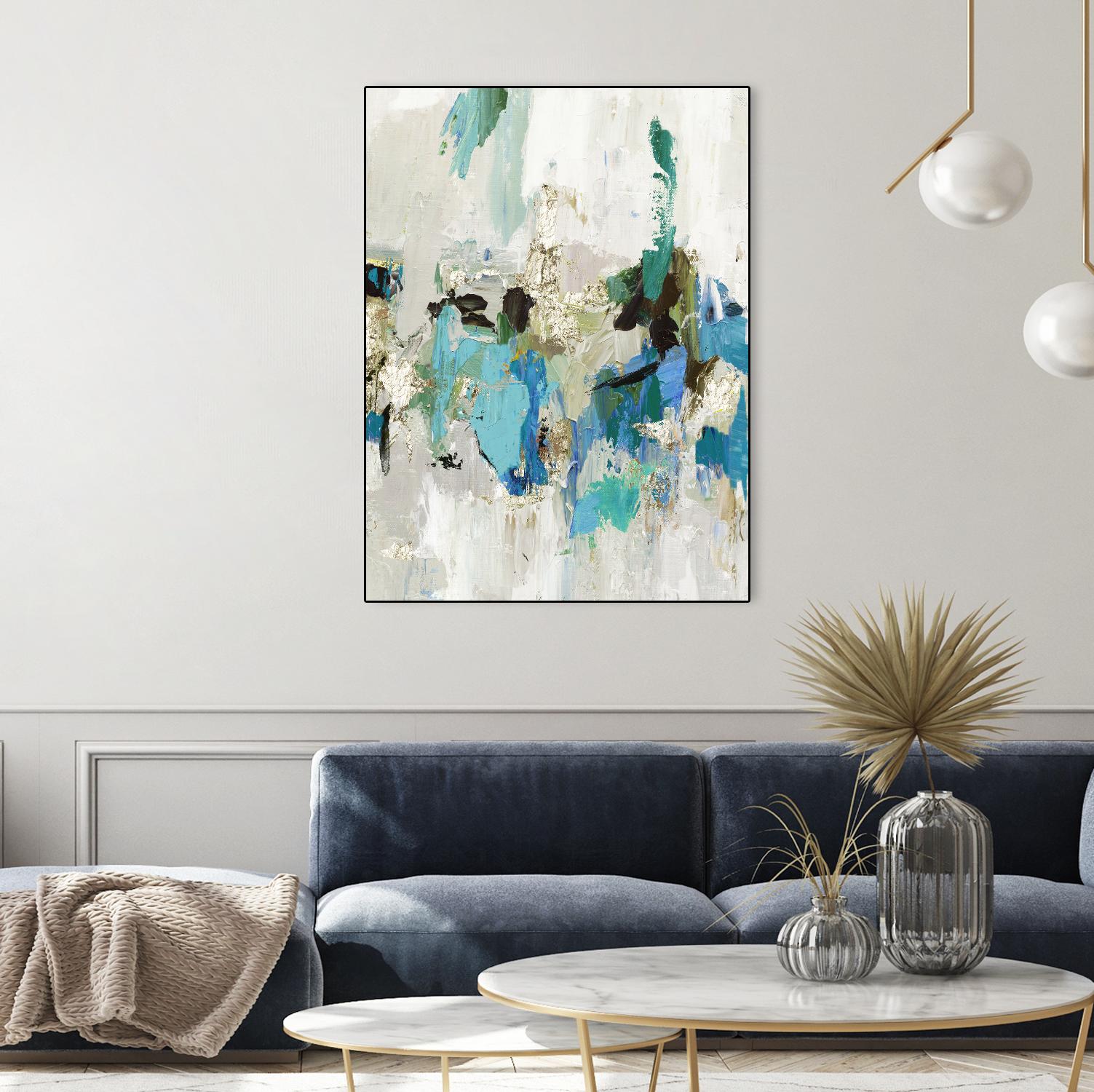 Blue Silver II by Tom Reeves on GIANT ART - blue abstract