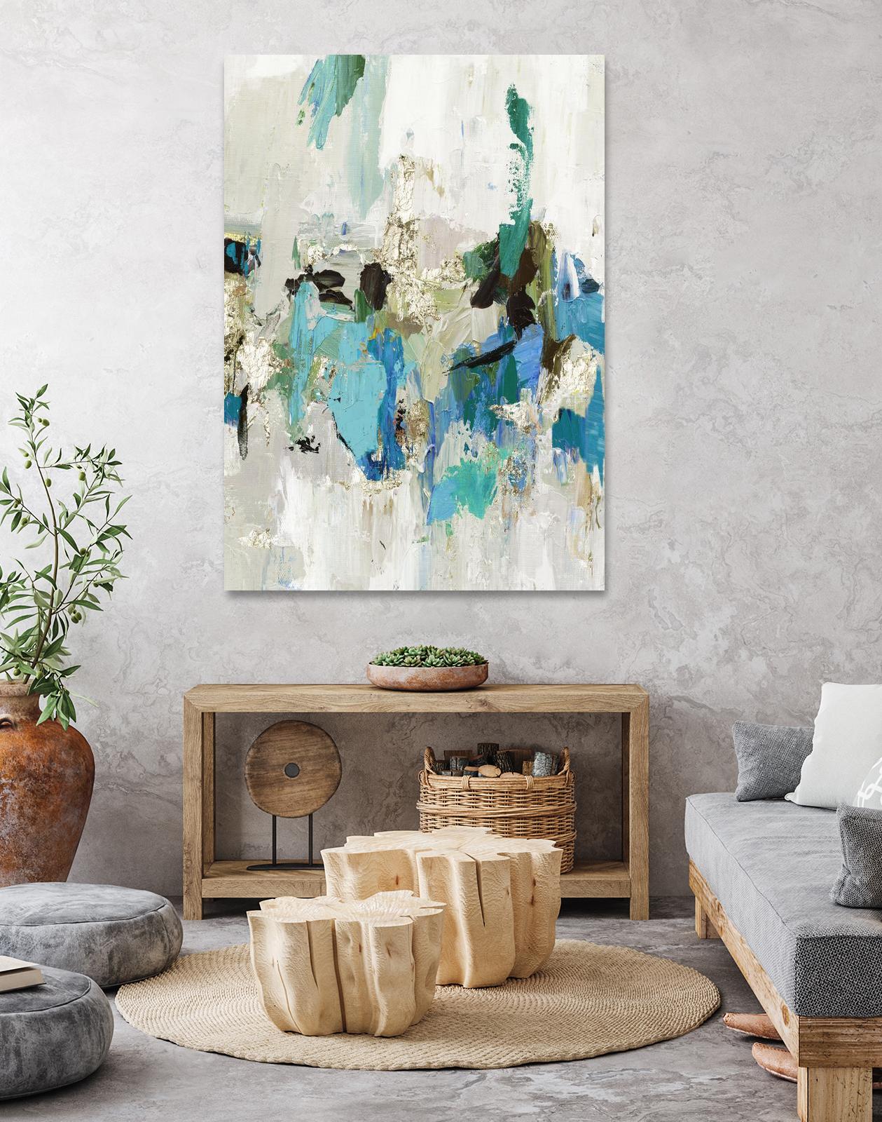 Blue Silver II by Tom Reeves on GIANT ART - blue abstract