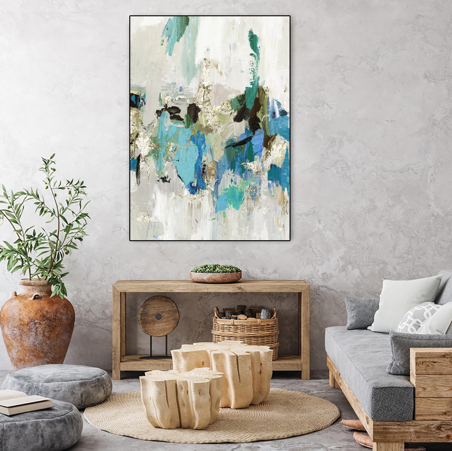 Blue Silver II by Tom Reeves on GIANT ART - blue abstract