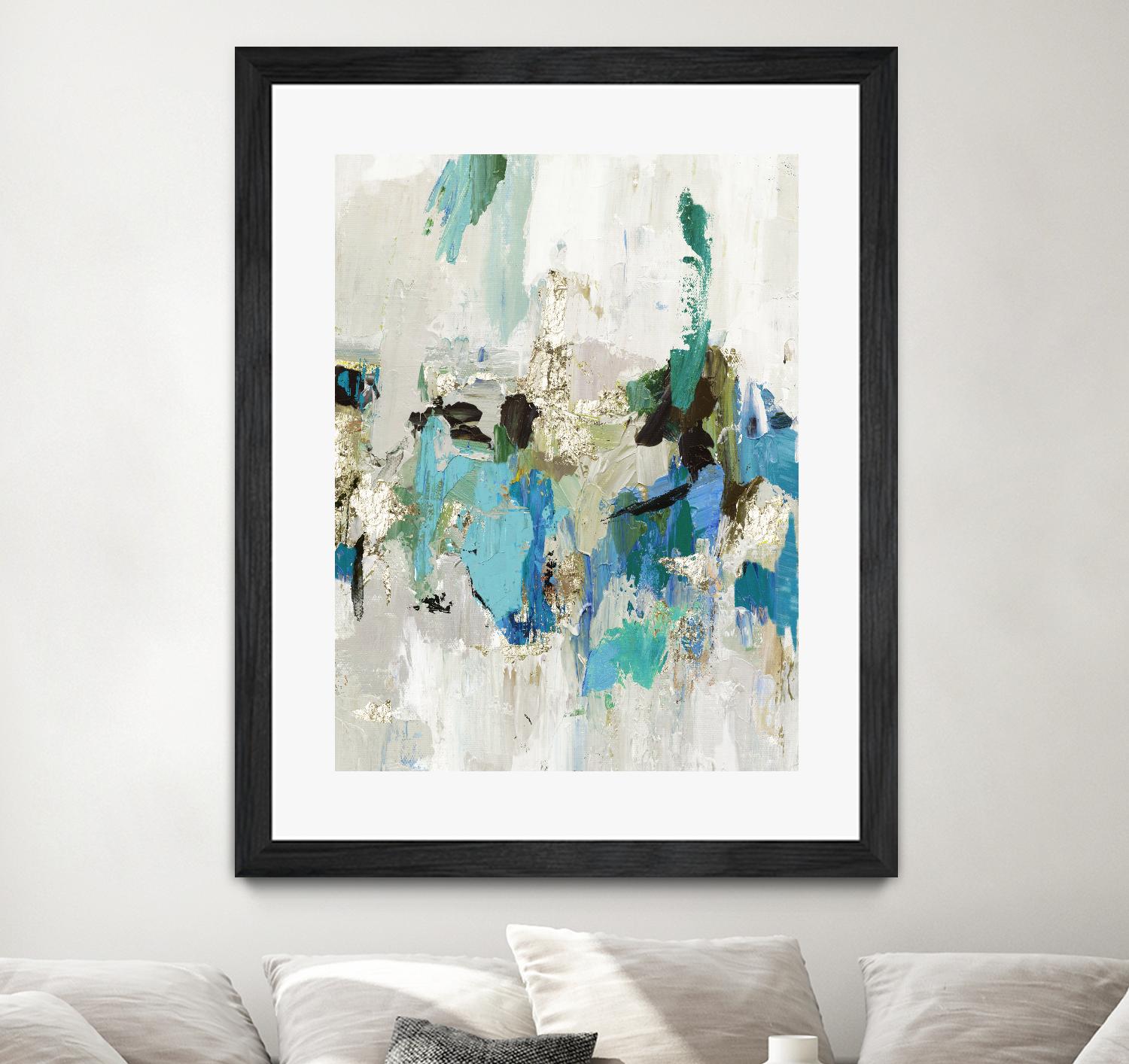 Blue Silver II by Tom Reeves on GIANT ART - blue abstract