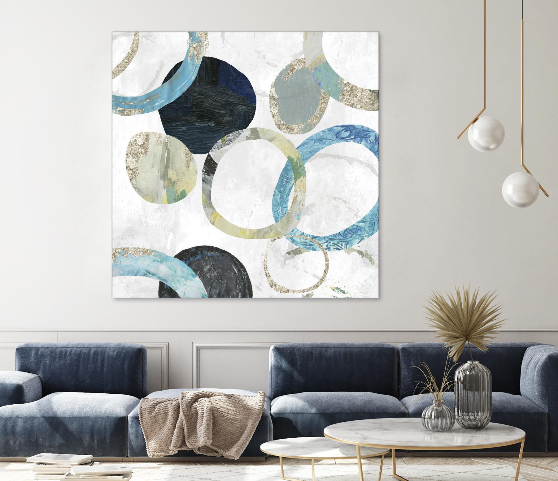 Rings I by Tom Reeves on GIANT ART - blue abstract