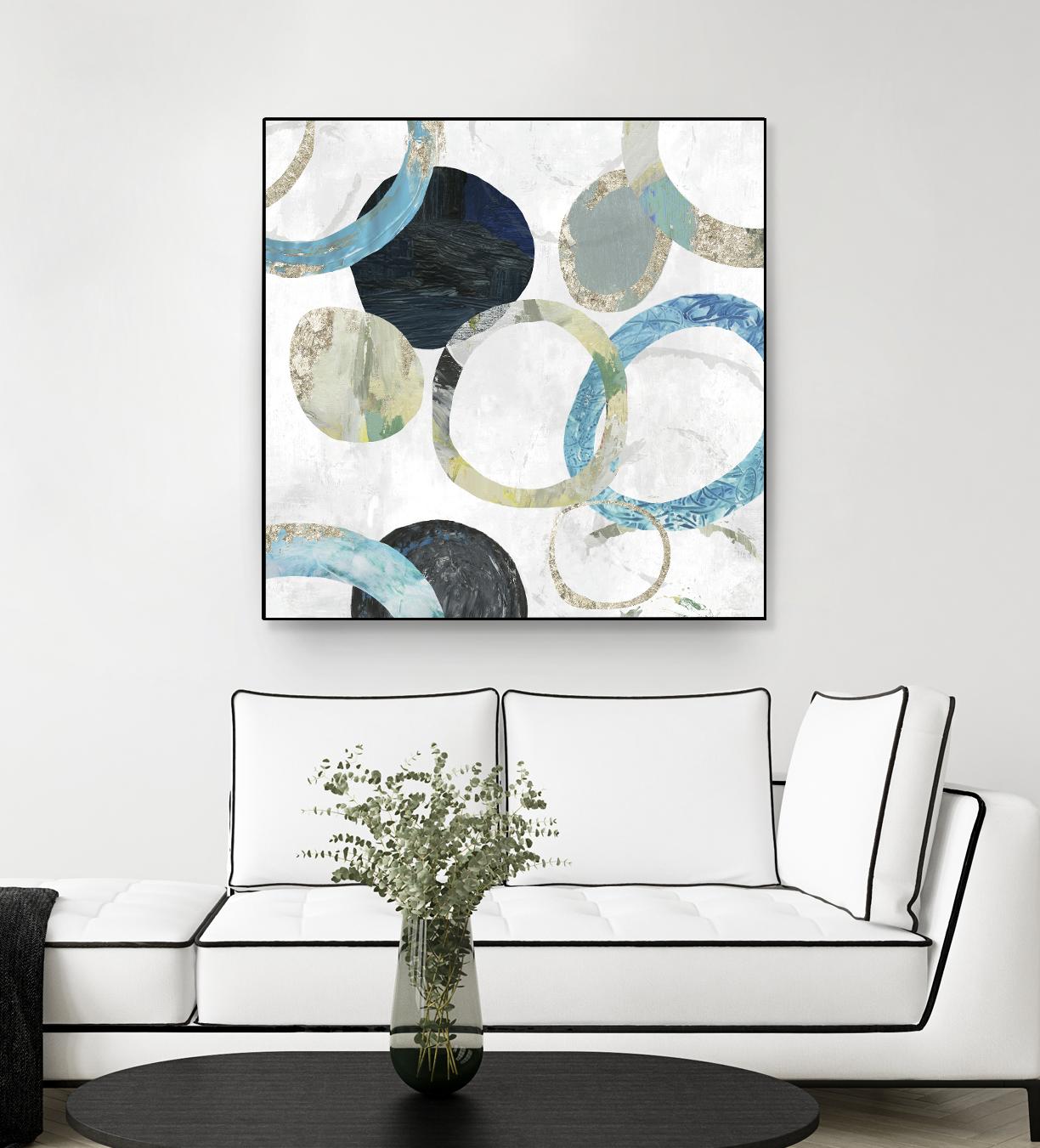 Rings I by Tom Reeves on GIANT ART - blue abstract