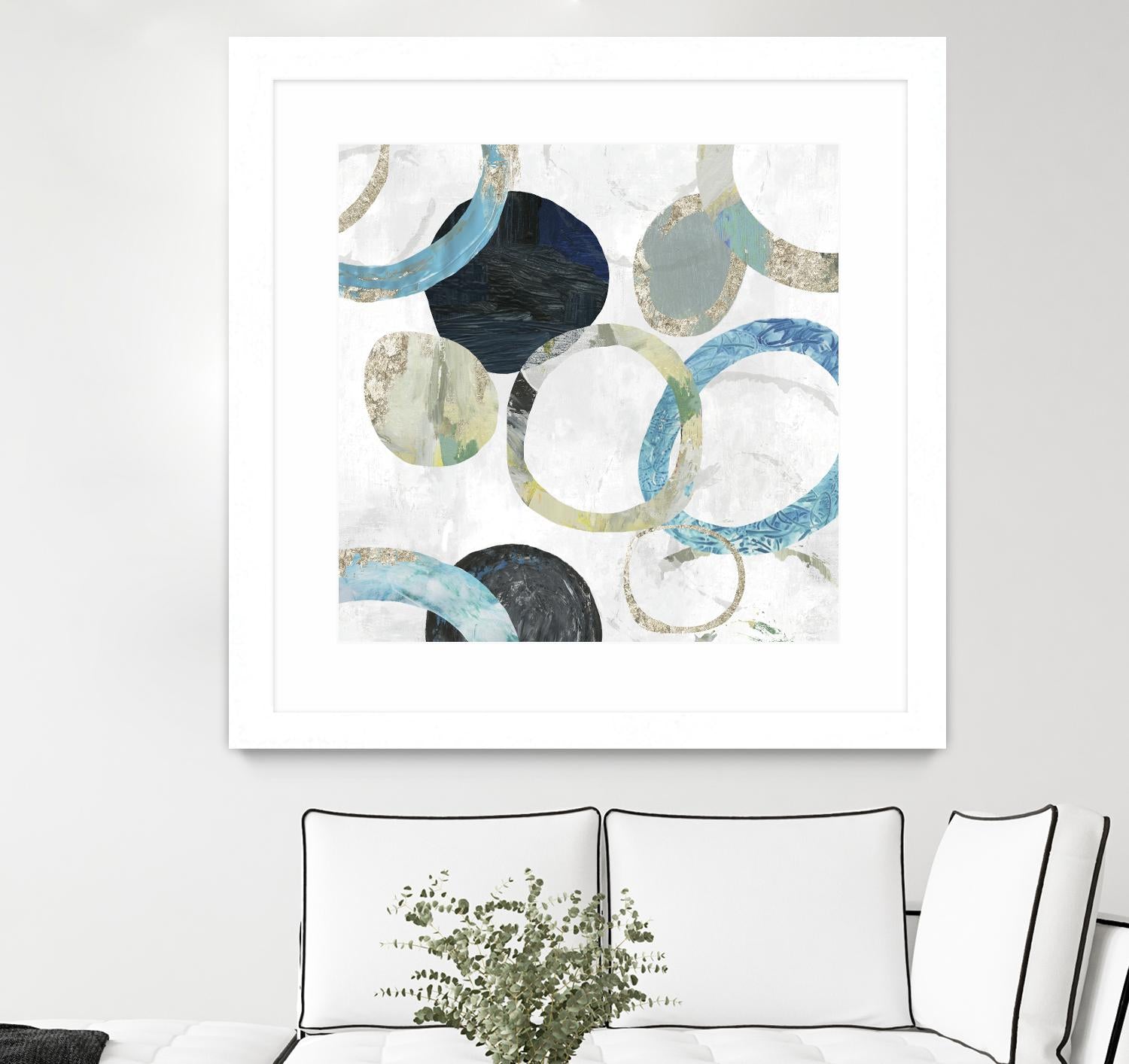 Rings I by Tom Reeves on GIANT ART - blue abstract