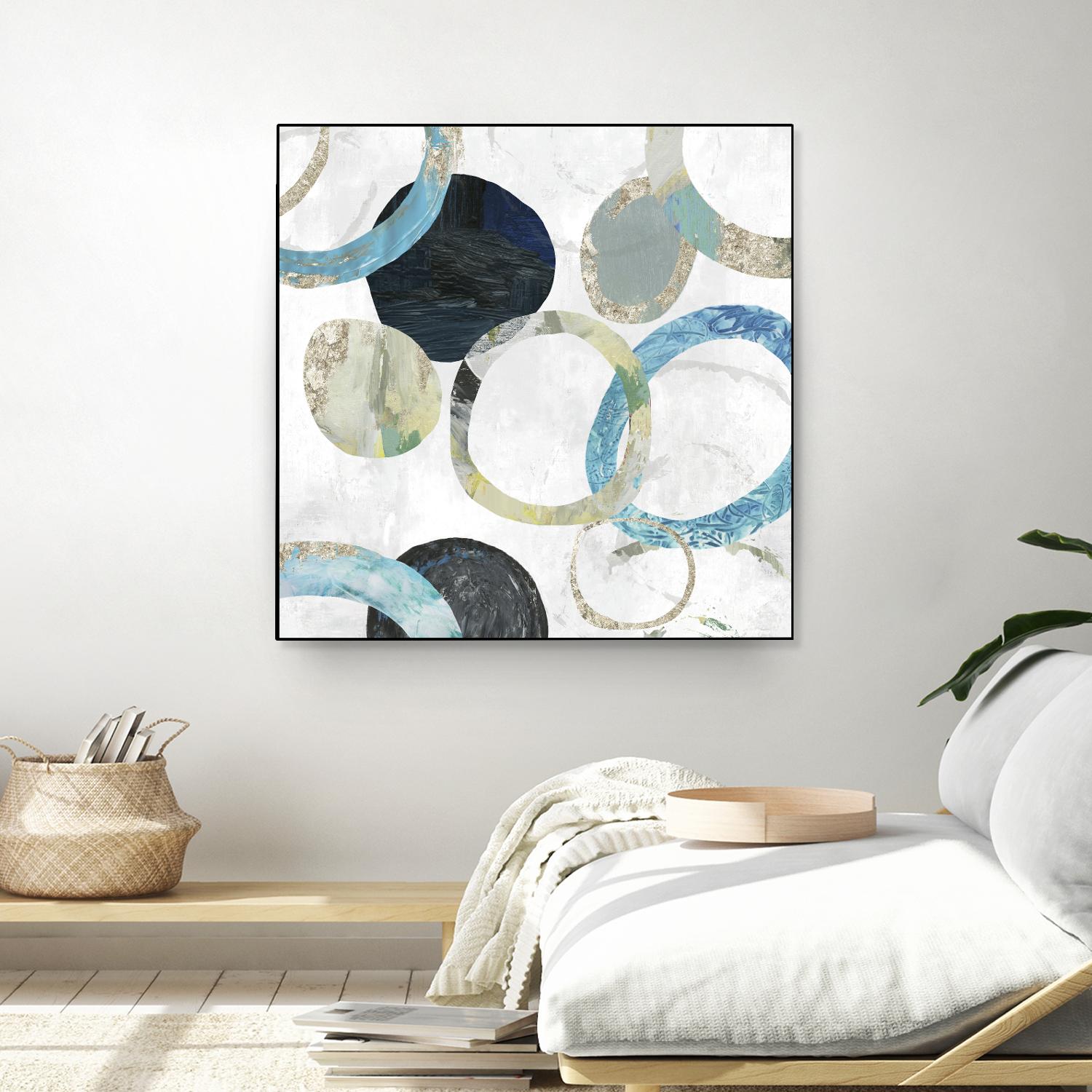 Rings I by Tom Reeves on GIANT ART - blue abstract