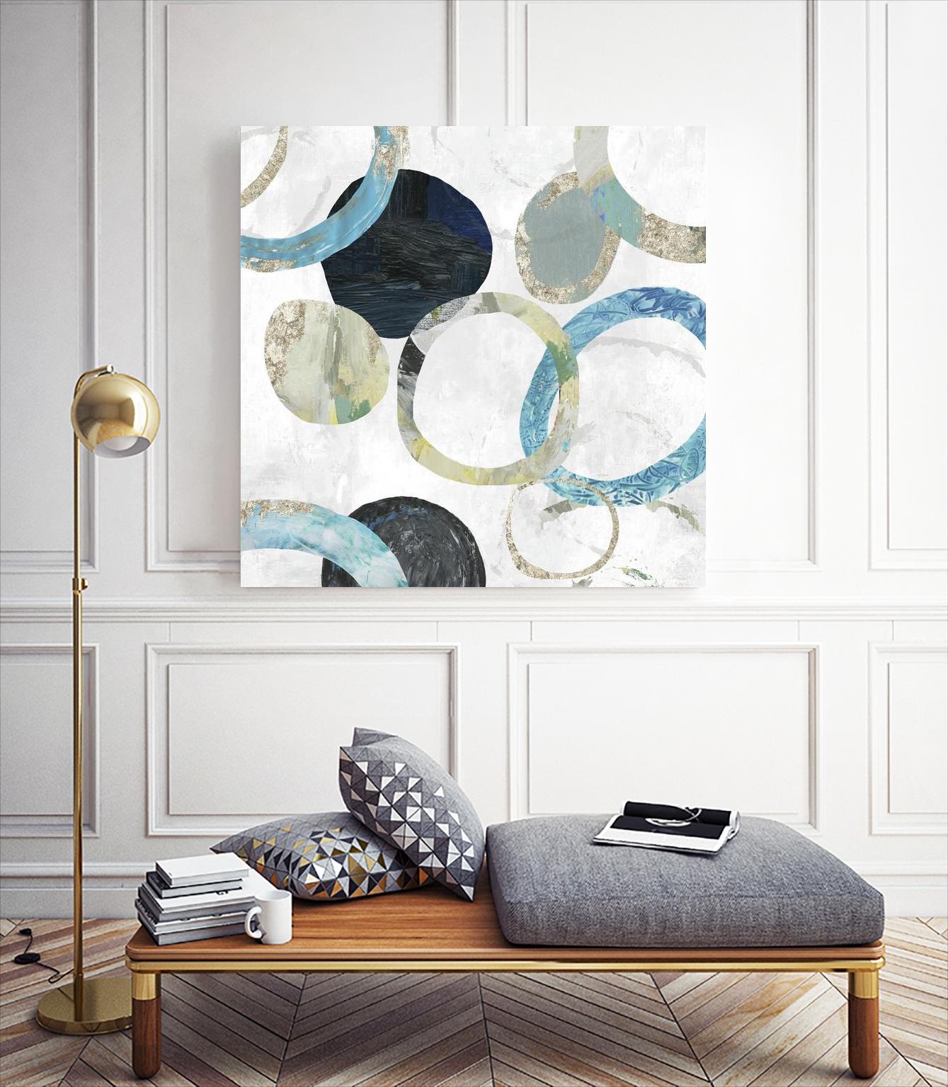 Rings I by Tom Reeves on GIANT ART - blue abstract