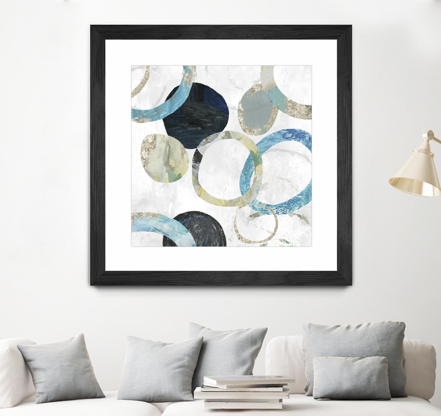 Rings I by Tom Reeves on GIANT ART - blue abstract