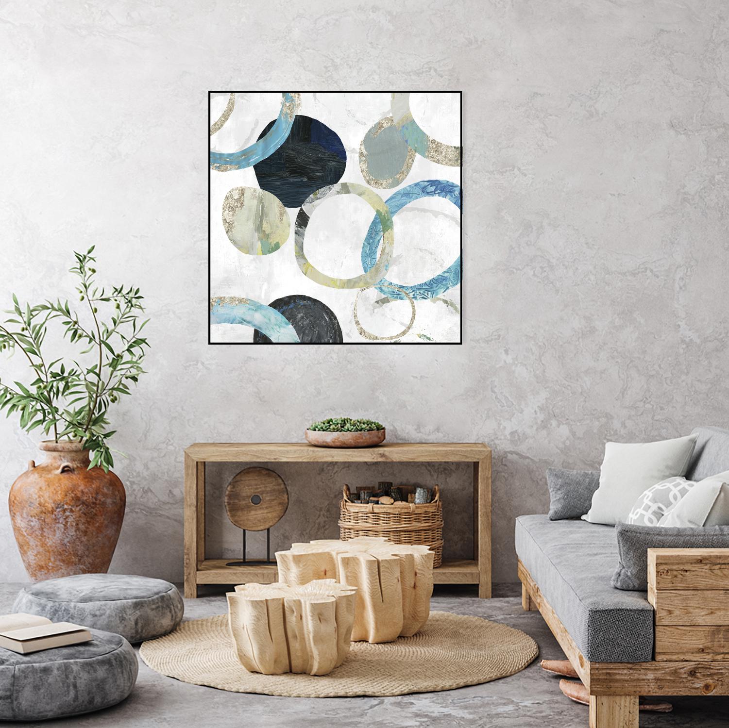 Rings I by Tom Reeves on GIANT ART - blue abstract