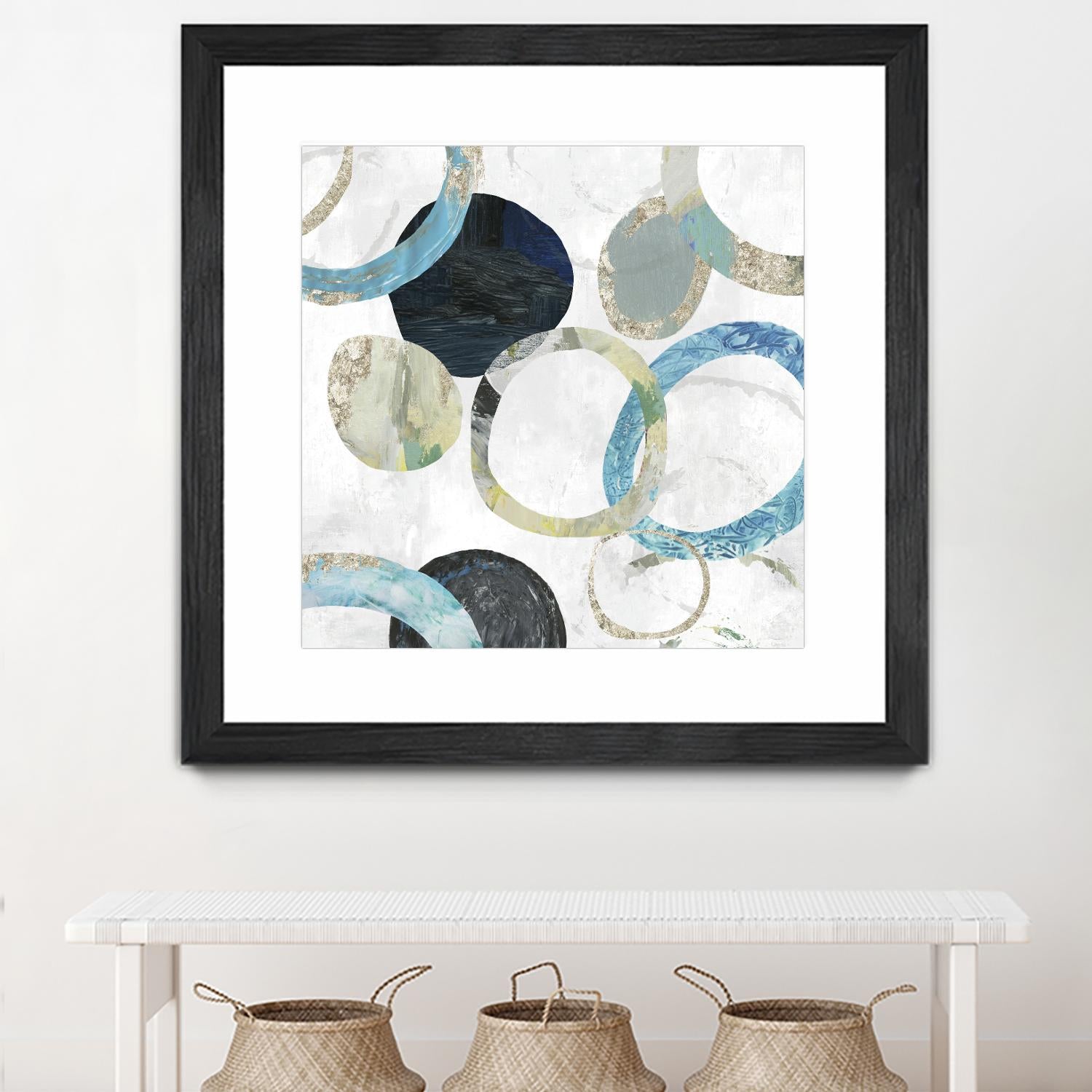 Rings I by Tom Reeves on GIANT ART - blue abstract