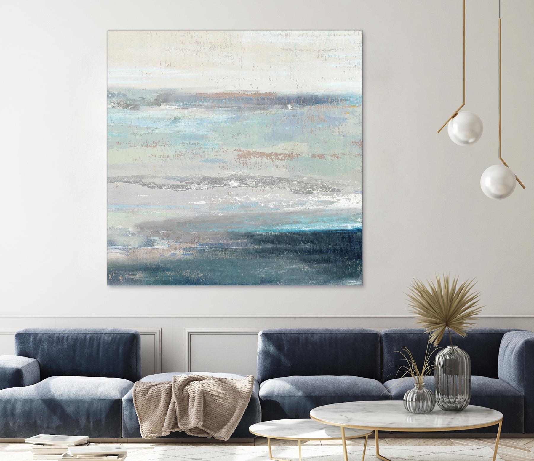 Cabana Waves II by Tom Reeves on GIANT ART - grey abstract