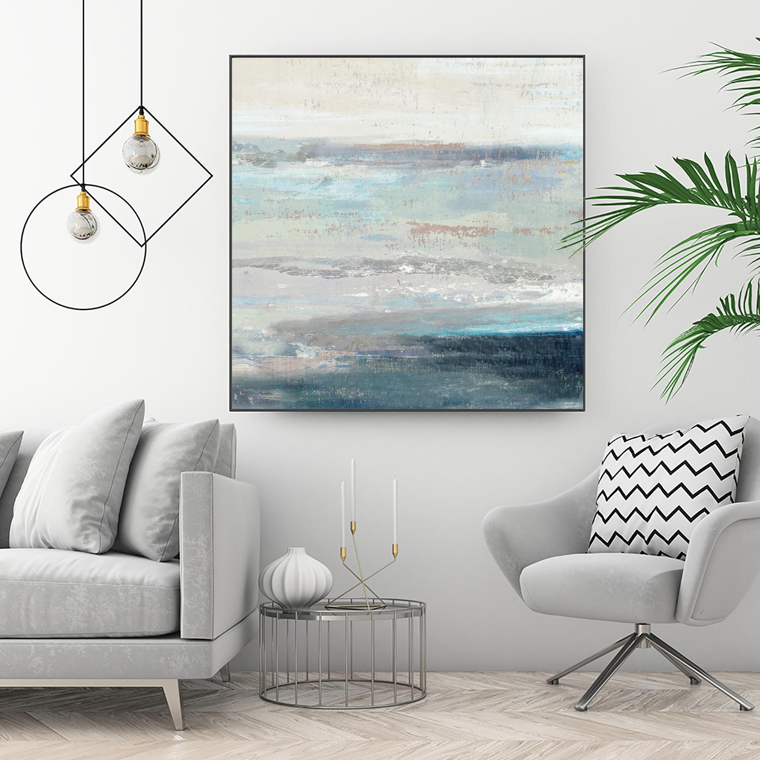 Cabana Waves II by Tom Reeves on GIANT ART - grey abstract