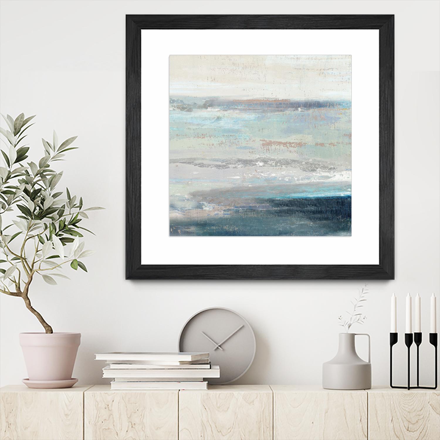 Cabana Waves II by Tom Reeves on GIANT ART - grey abstract