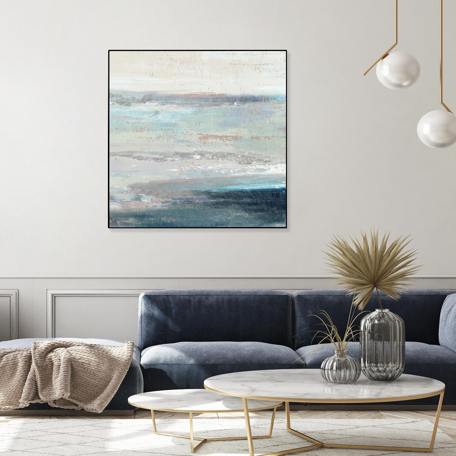 Cabana Waves II by Tom Reeves on GIANT ART - grey abstract