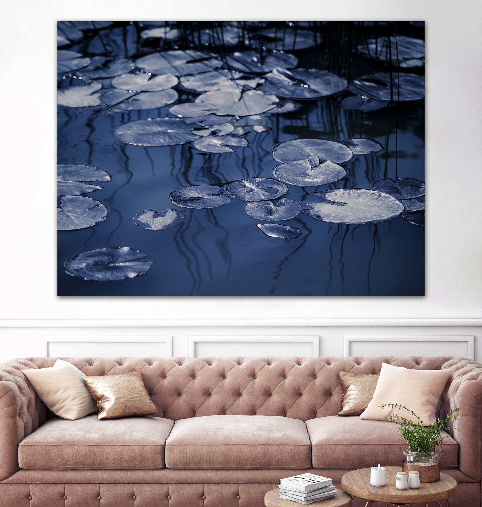 Lili Pond Blue VII by Marc Schacter on GIANT ART - grey photo art