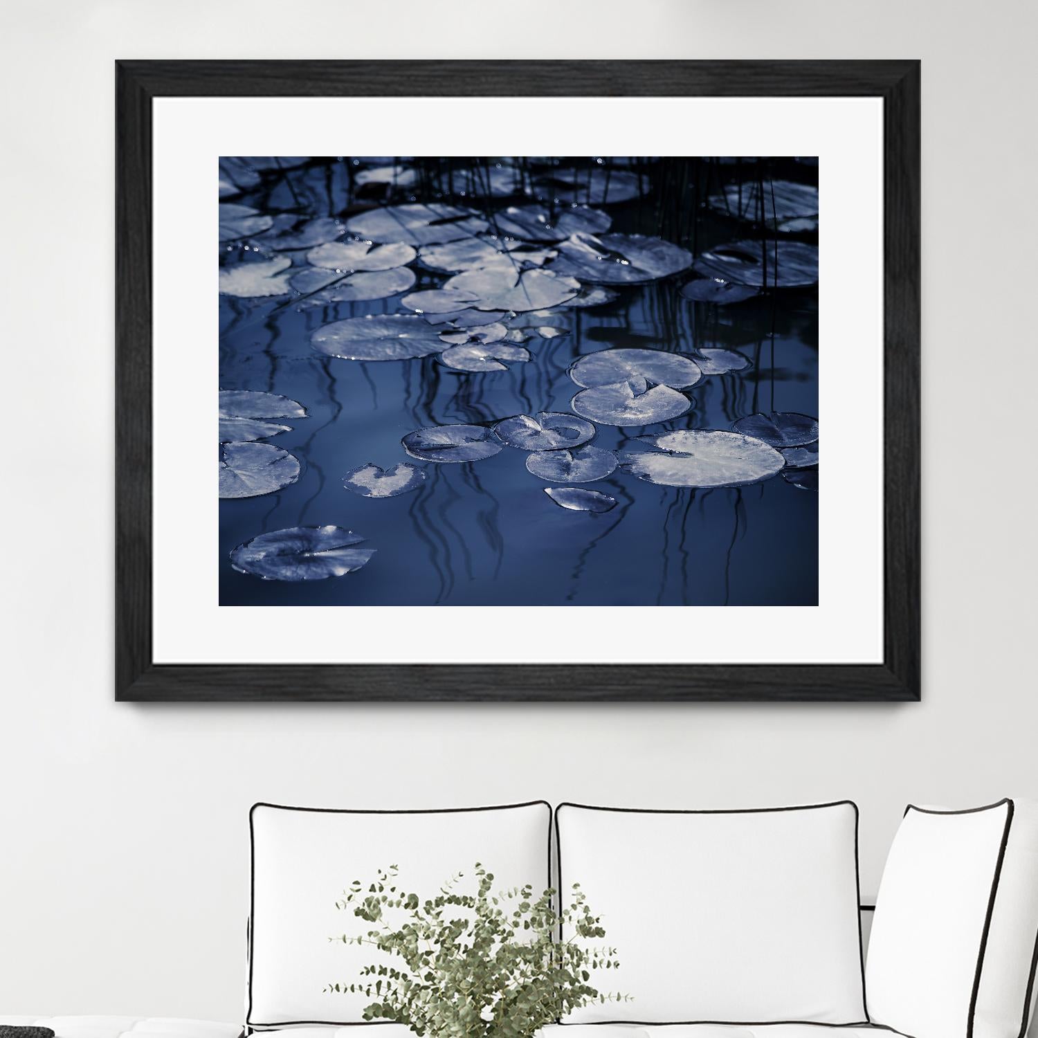 Lili Pond Blue VII by Marc Schacter on GIANT ART - grey photo art