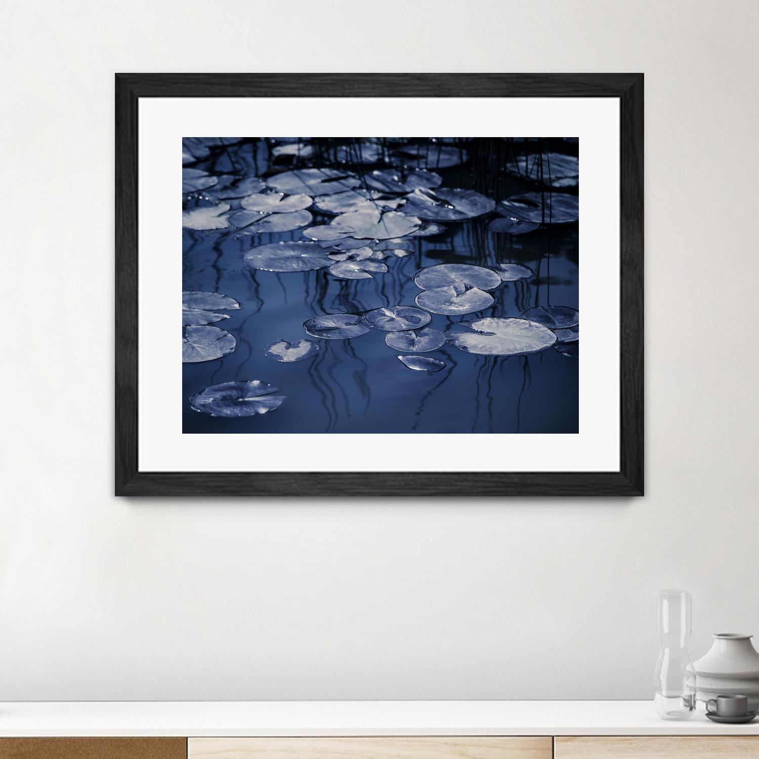 Lili Pond Blue VII by Marc Schacter on GIANT ART - grey photo art
