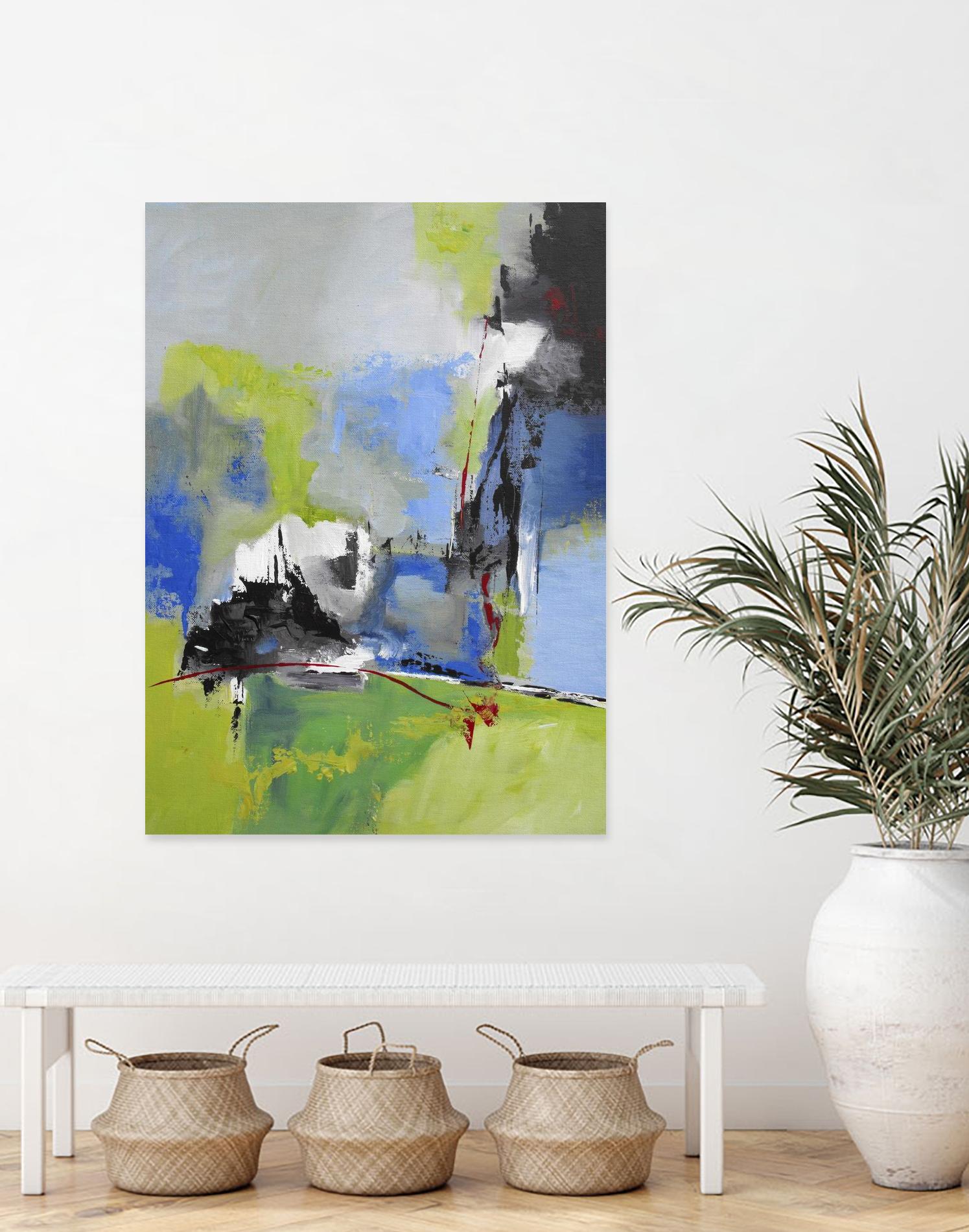 All is not Lost by Ruth Palmer on GIANT ART - green abstract