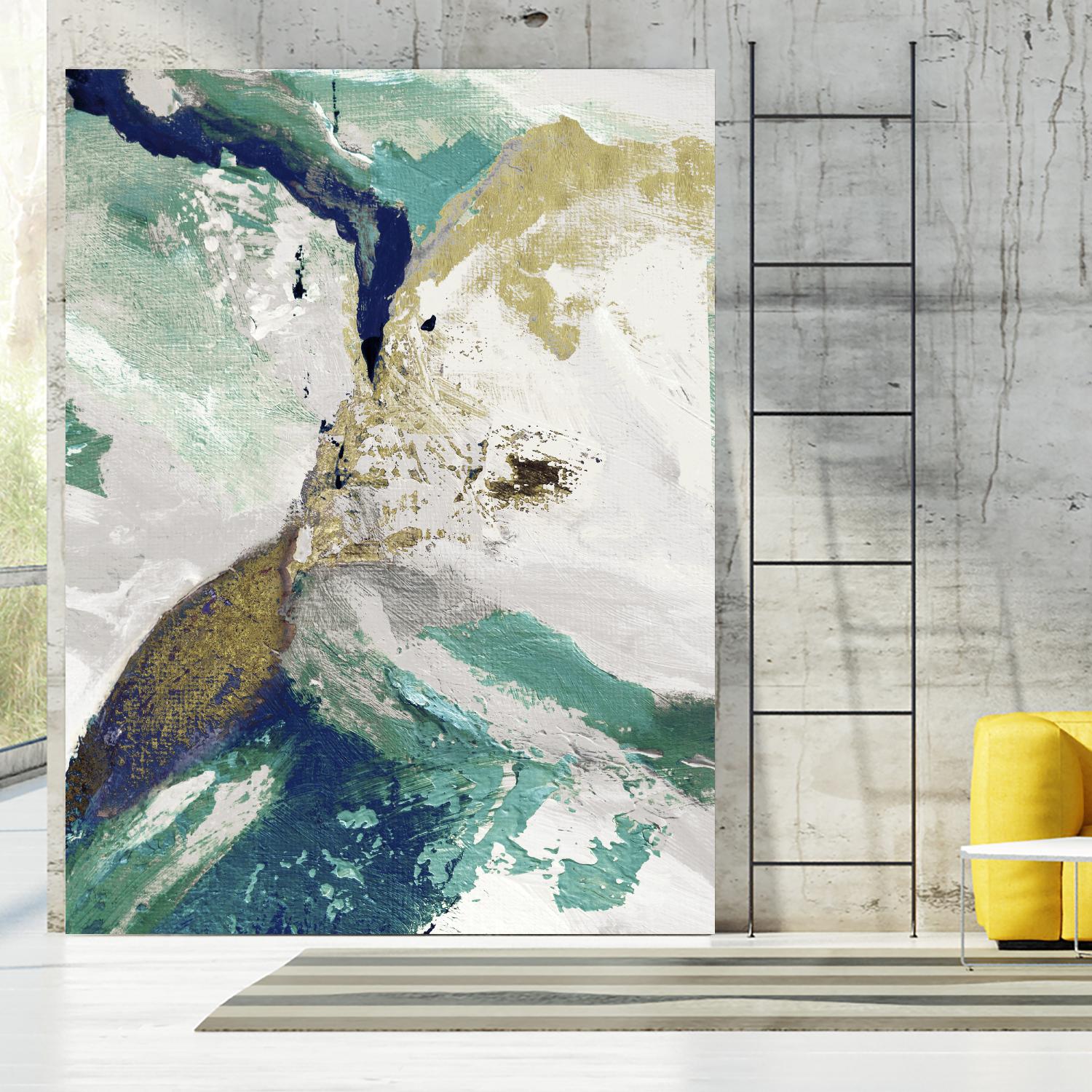 Riviera III by Ruth Palmer on GIANT ART - cyan abstract