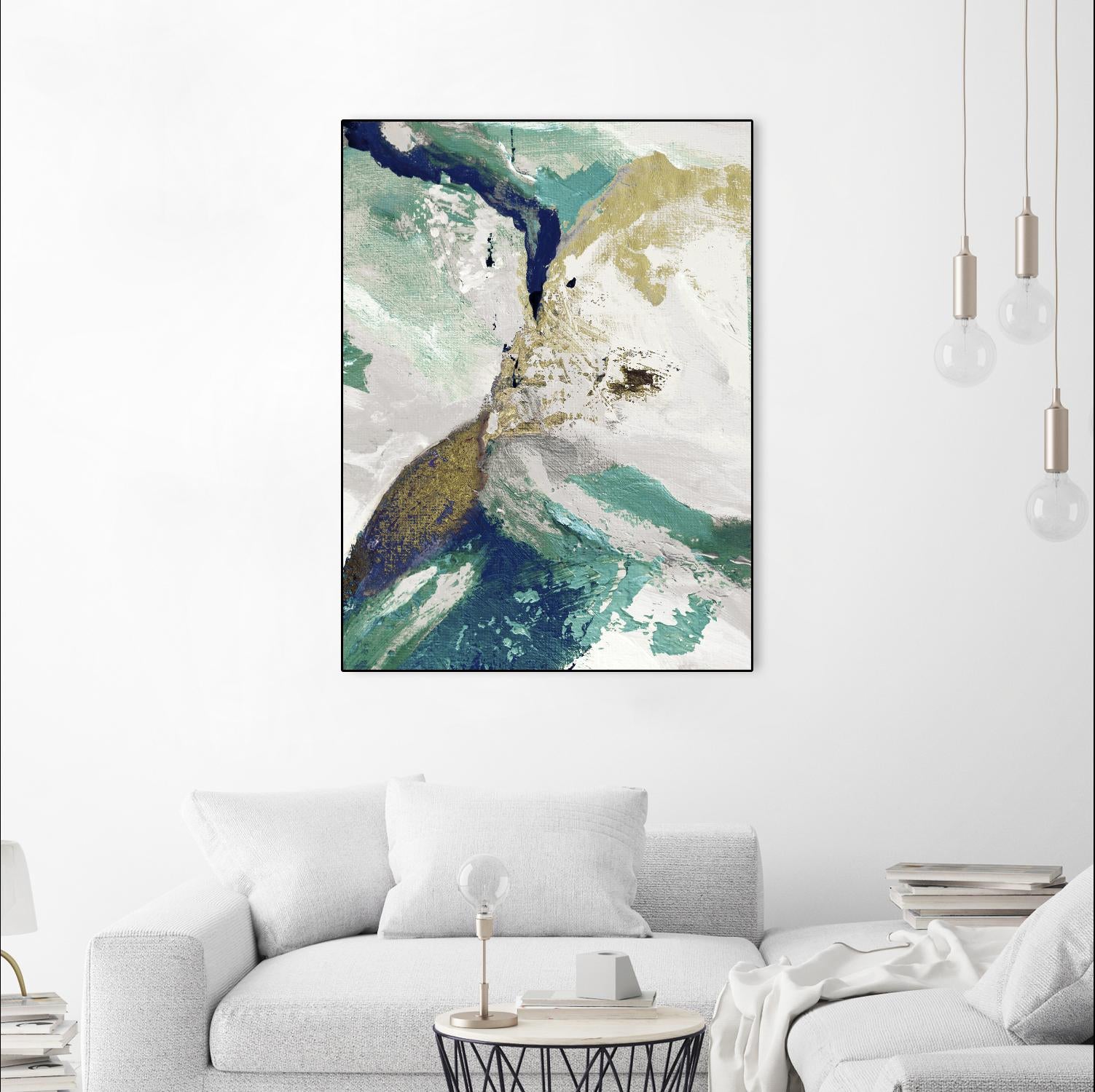 Riviera III by Ruth Palmer on GIANT ART - cyan abstract