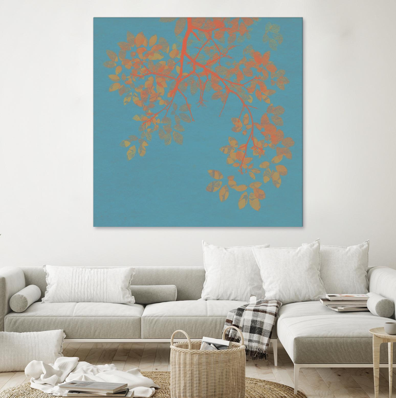 Shire I by Ricki Mountain on GIANT ART - red floral