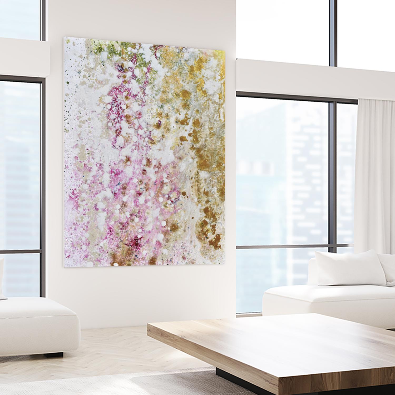 Pink Modern II by Michelle Rivera on GIANT ART - pink abstract