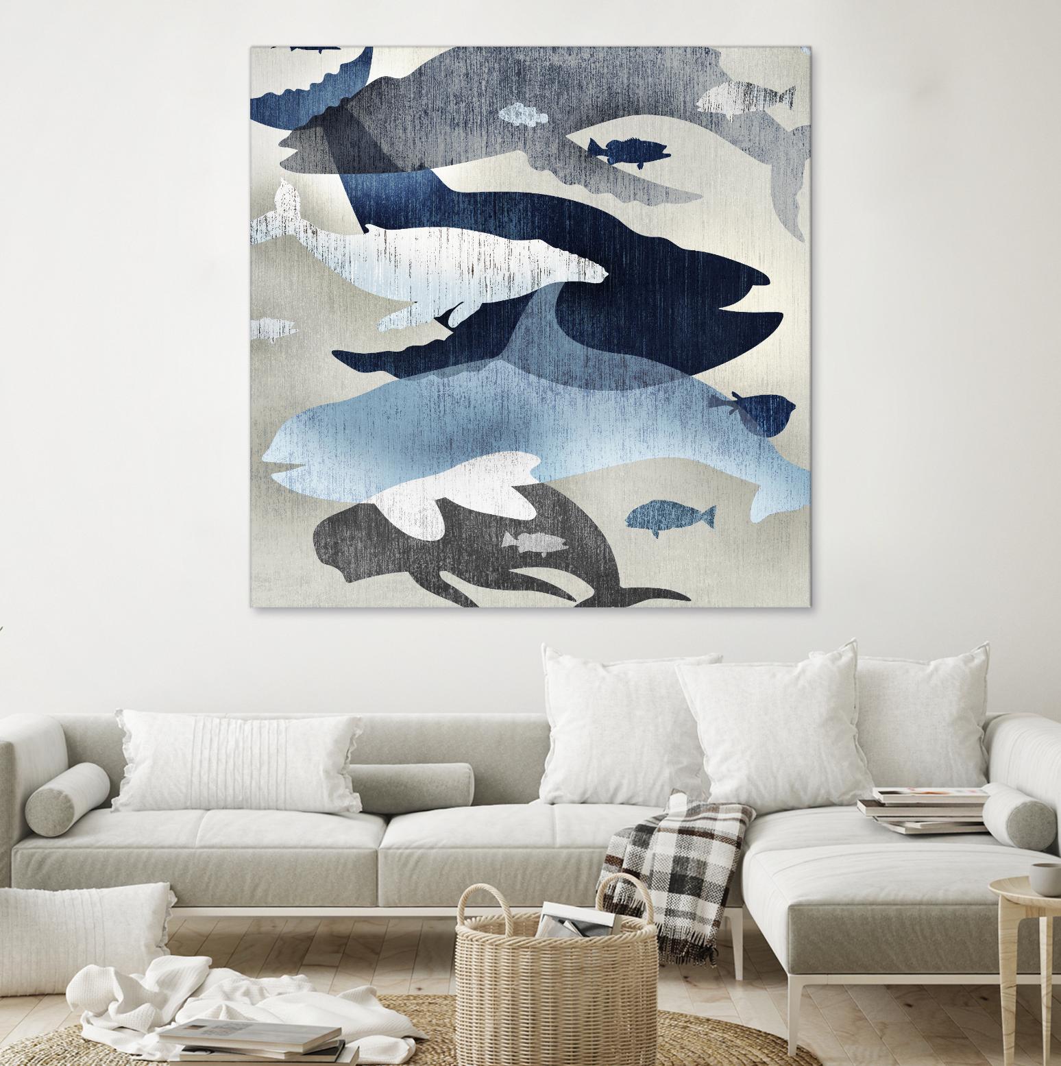 Whale Watching II by Edward Selkirk on GIANT ART - beige nautical