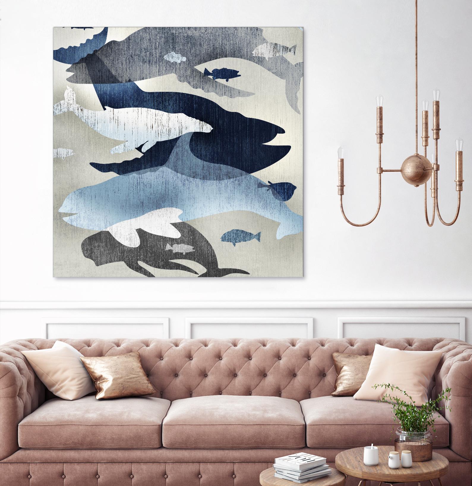 Whale Watching II by Edward Selkirk on GIANT ART - beige nautical