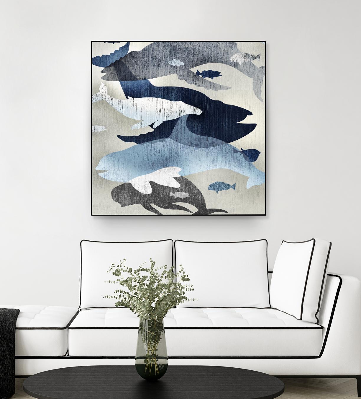 Whale Watching II by Edward Selkirk on GIANT ART - beige nautical