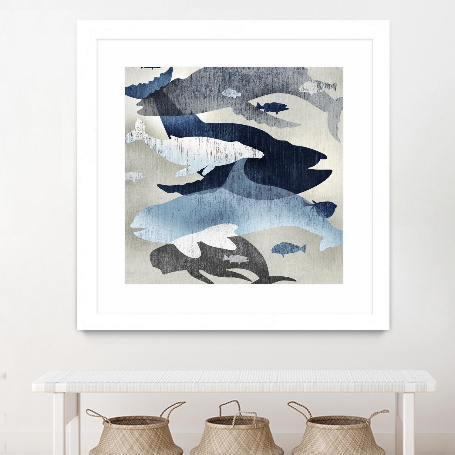 Whale Watching II by Edward Selkirk on GIANT ART - beige nautical