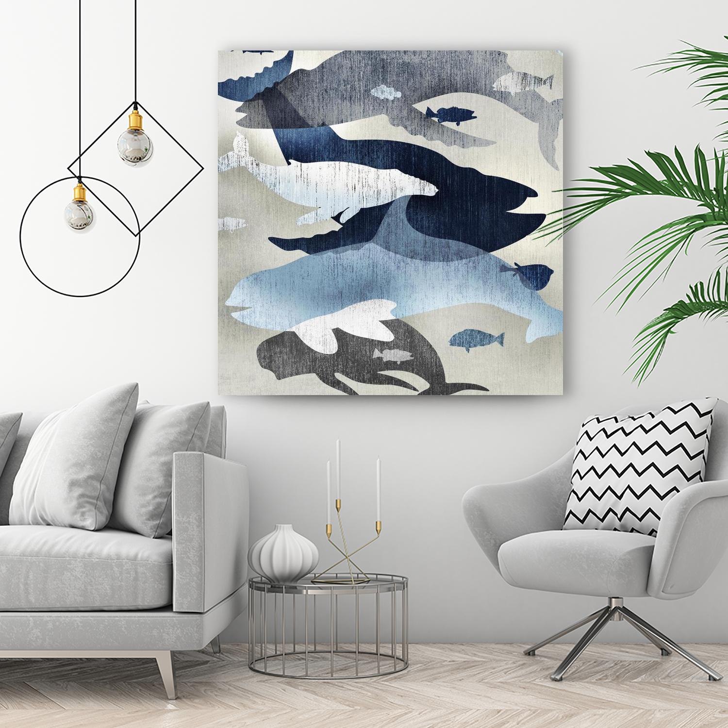 Whale Watching II by Edward Selkirk on GIANT ART - beige nautical