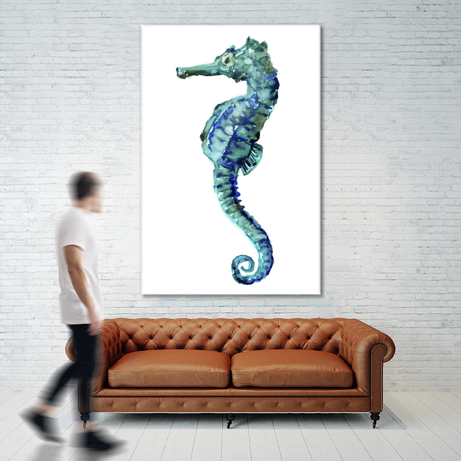 Sea Horse by Edward Selkirk on GIANT ART - white nautical